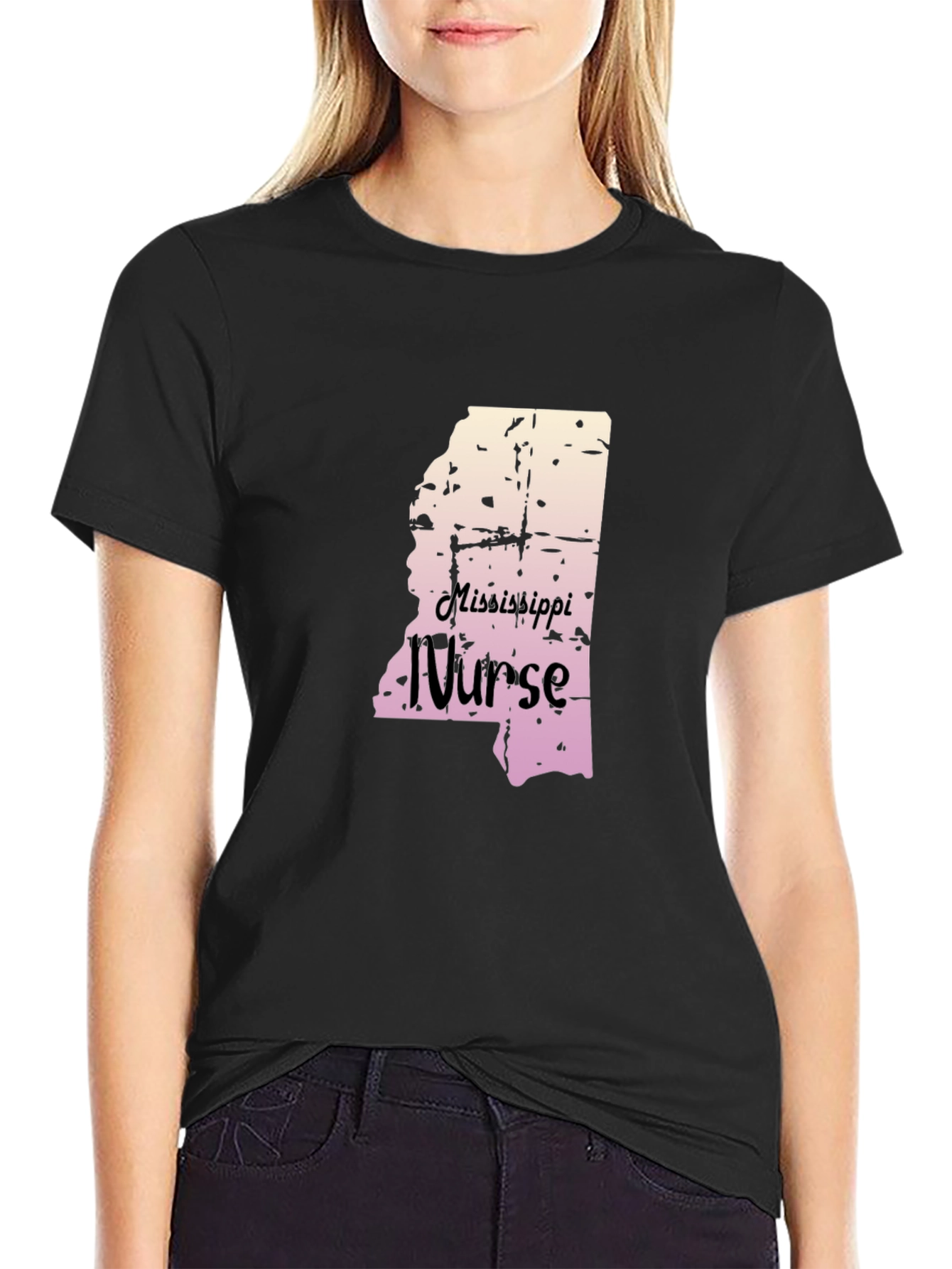 Mississippi Nurse Graphic Tee - State Pride