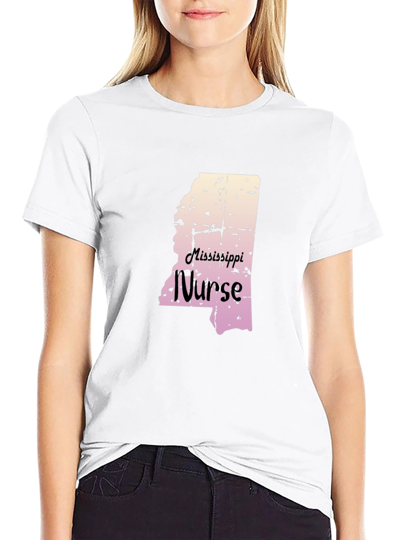 Mississippi Nurse Graphic Tee - State Pride