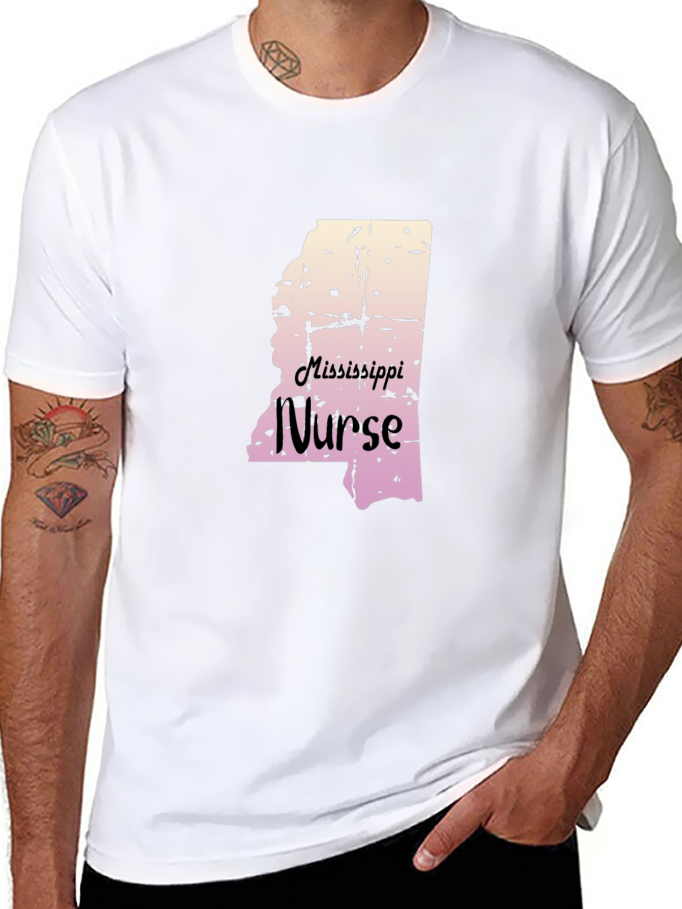 Mississippi Nurse Graphic Tee - State Pride