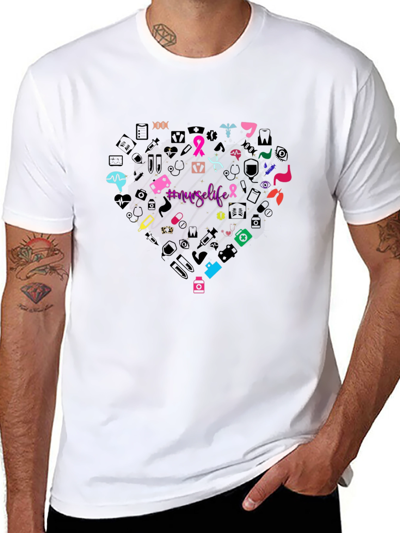 Nurse Life Heart Graphic T-Shirt Unisex