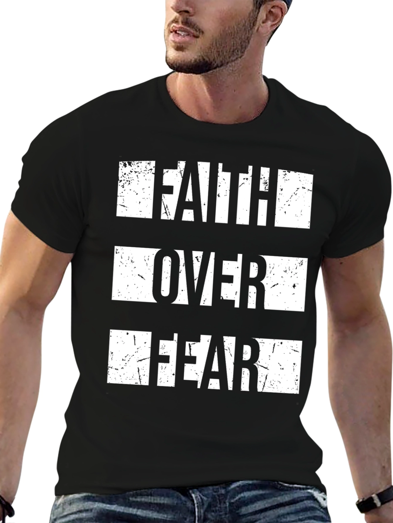 Faith Over Fear Graphic Tee - Black