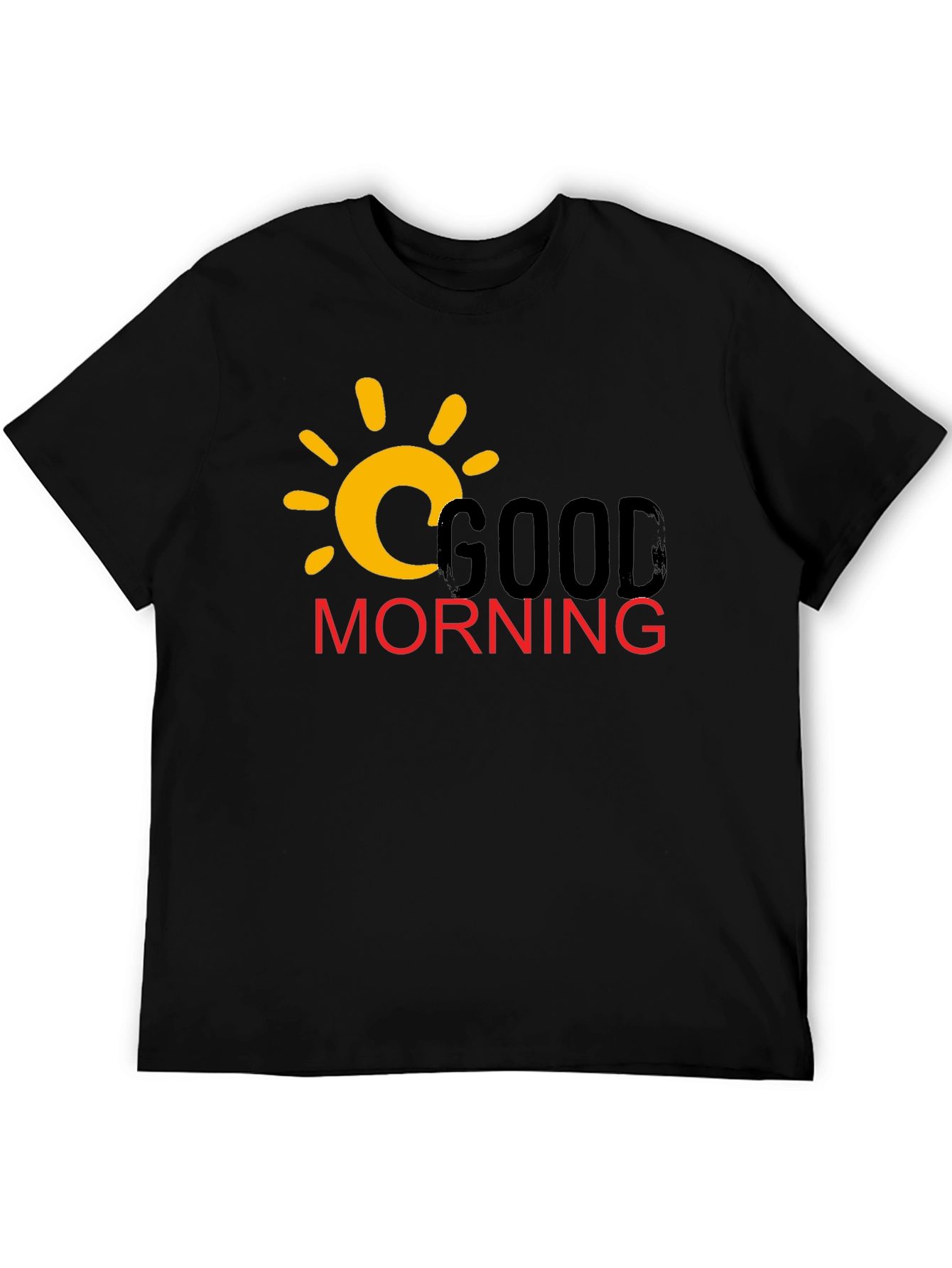 Good Morning Graphic T-Shirt - Casual Black Tee