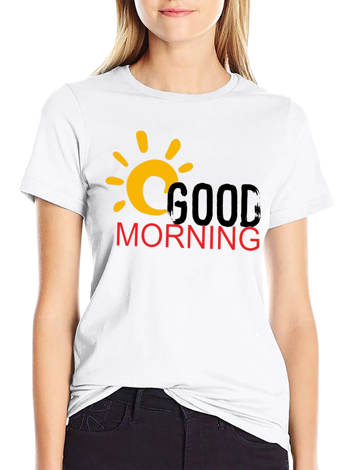 Good Morning Graphic T-Shirt - Casual Black Tee