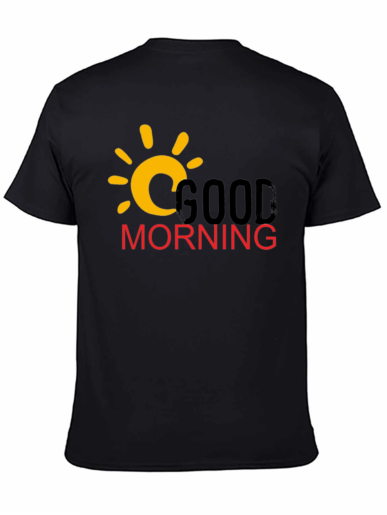 Good Morning Graphic T-Shirt - Casual Black Tee