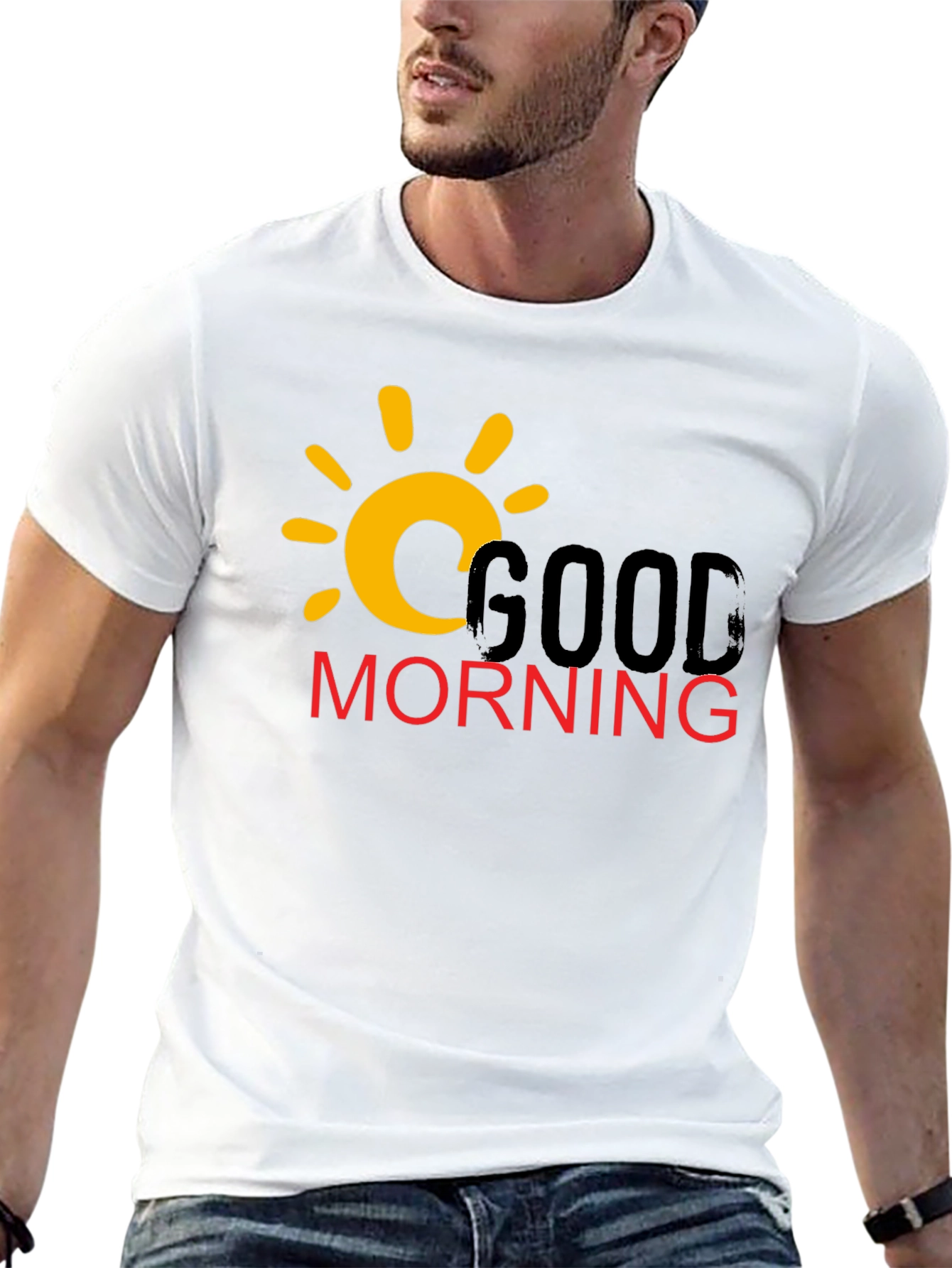 Good Morning Graphic T-Shirt - Casual Black Tee