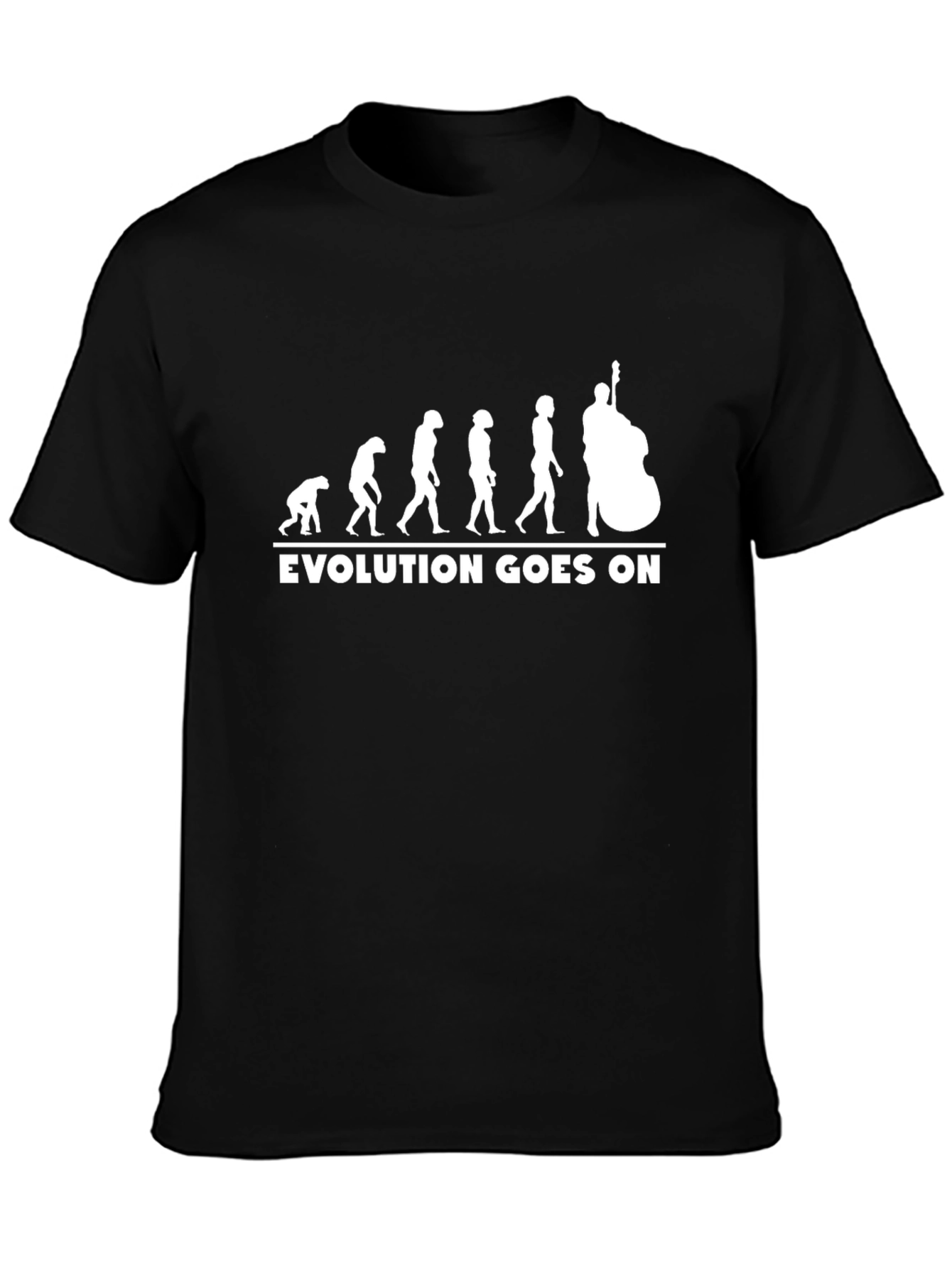 Evolution of Bass Player T-Shirt - Black Cotton Tee