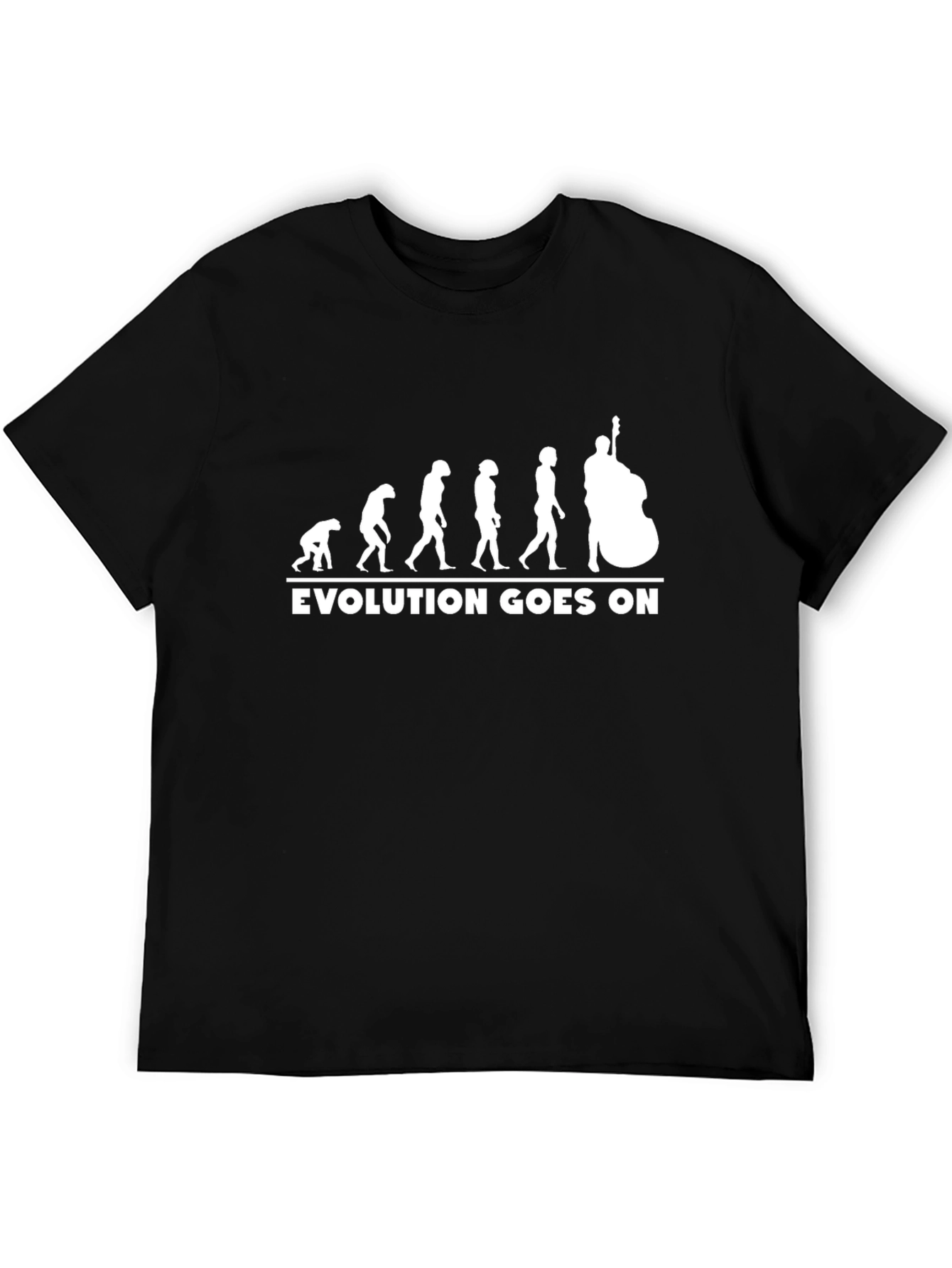 Evolution of Bass Player T-Shirt - Black Cotton Tee