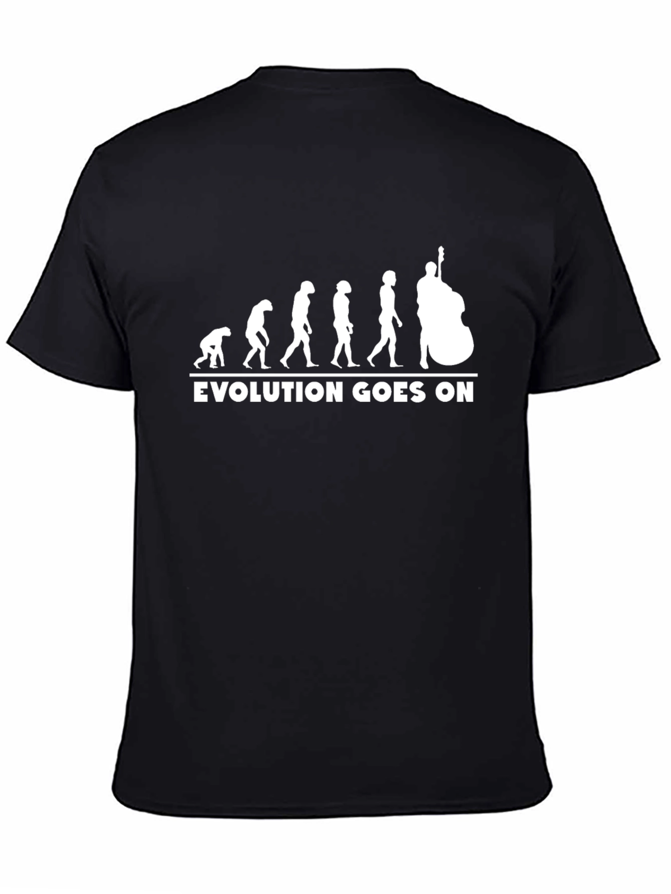 Evolution of Bass Player T-Shirt - Black Cotton Tee
