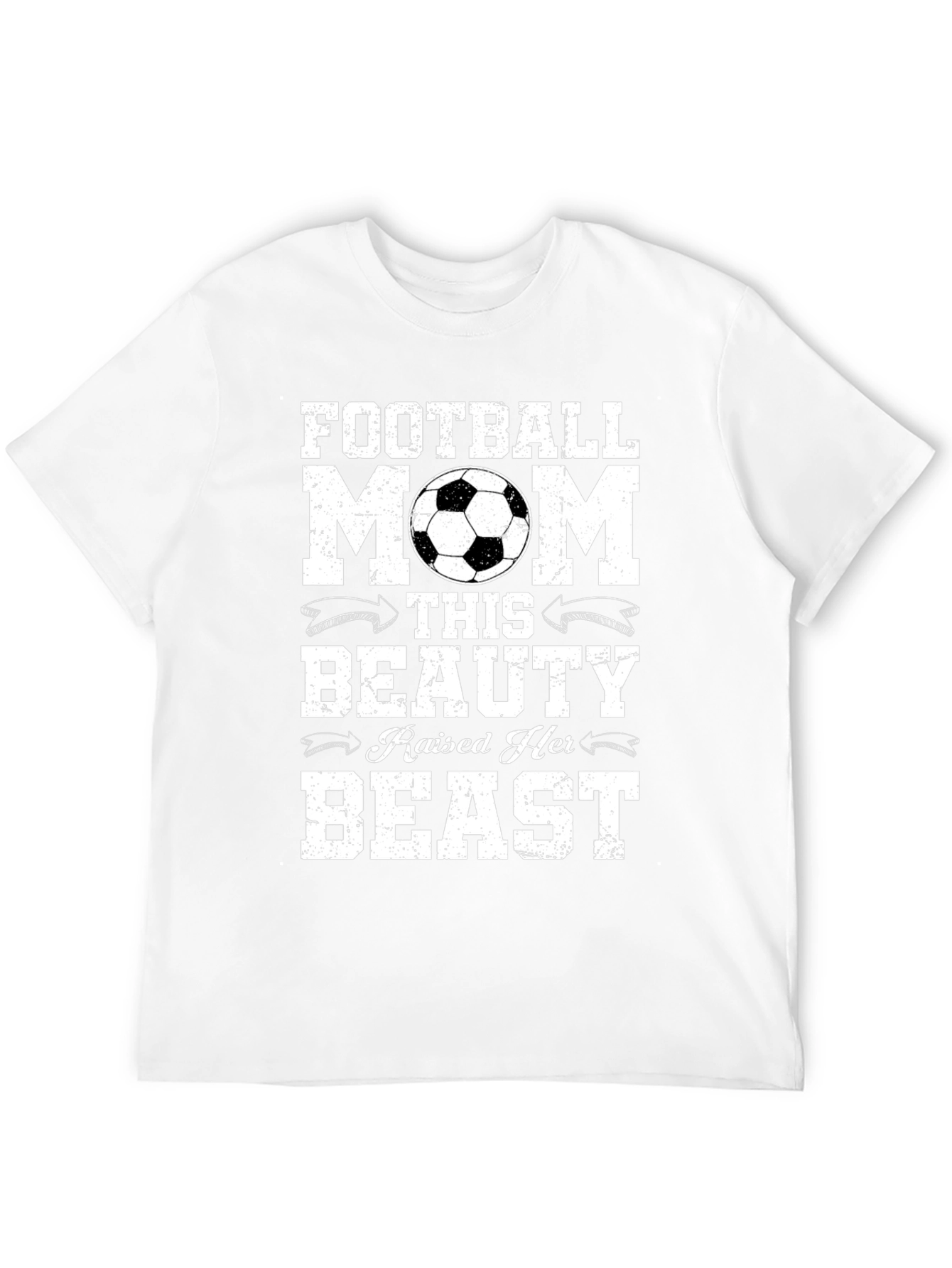 Football Mom T-Shirt - Raised a Beast