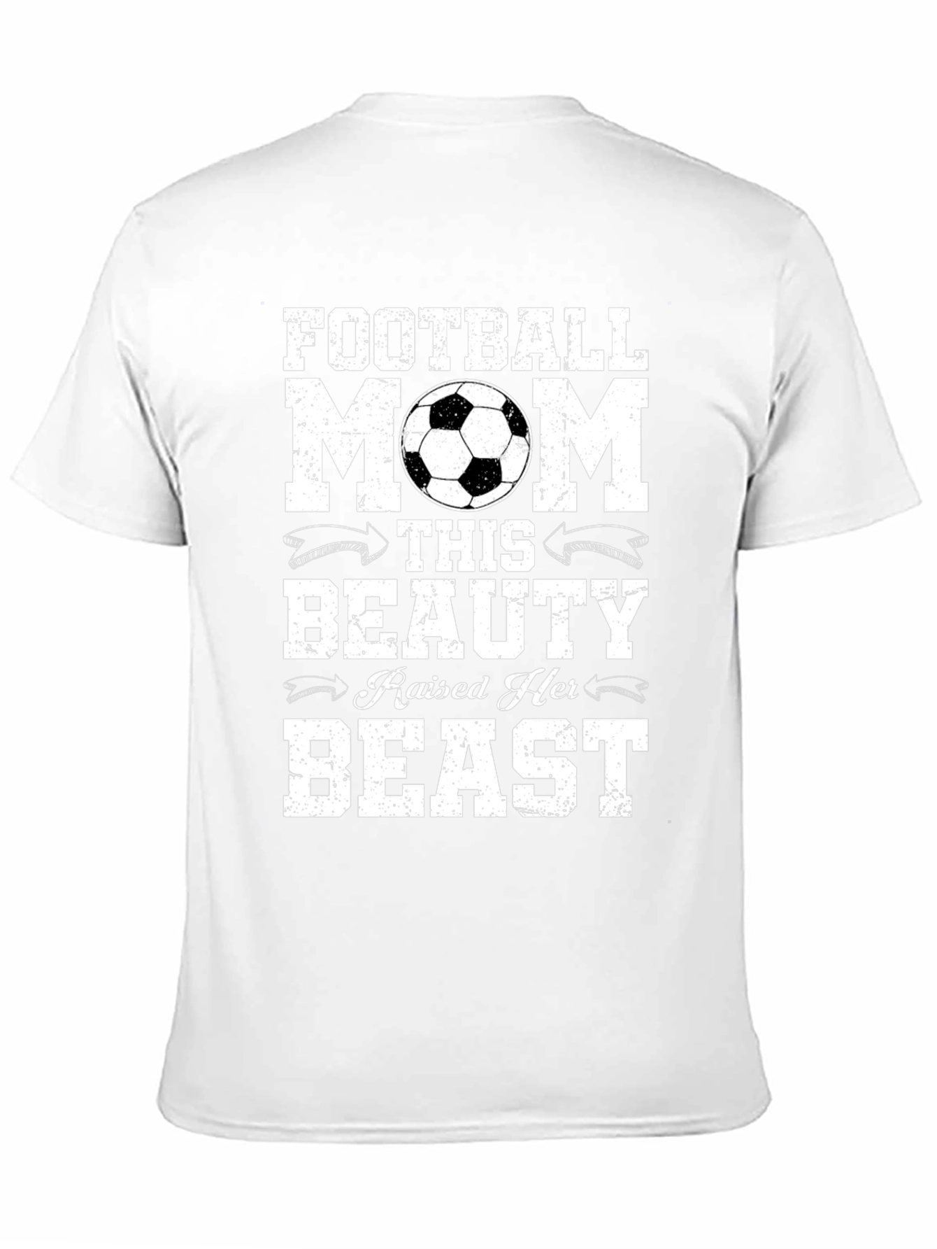 Football Mom T-Shirt - Raised a Beast