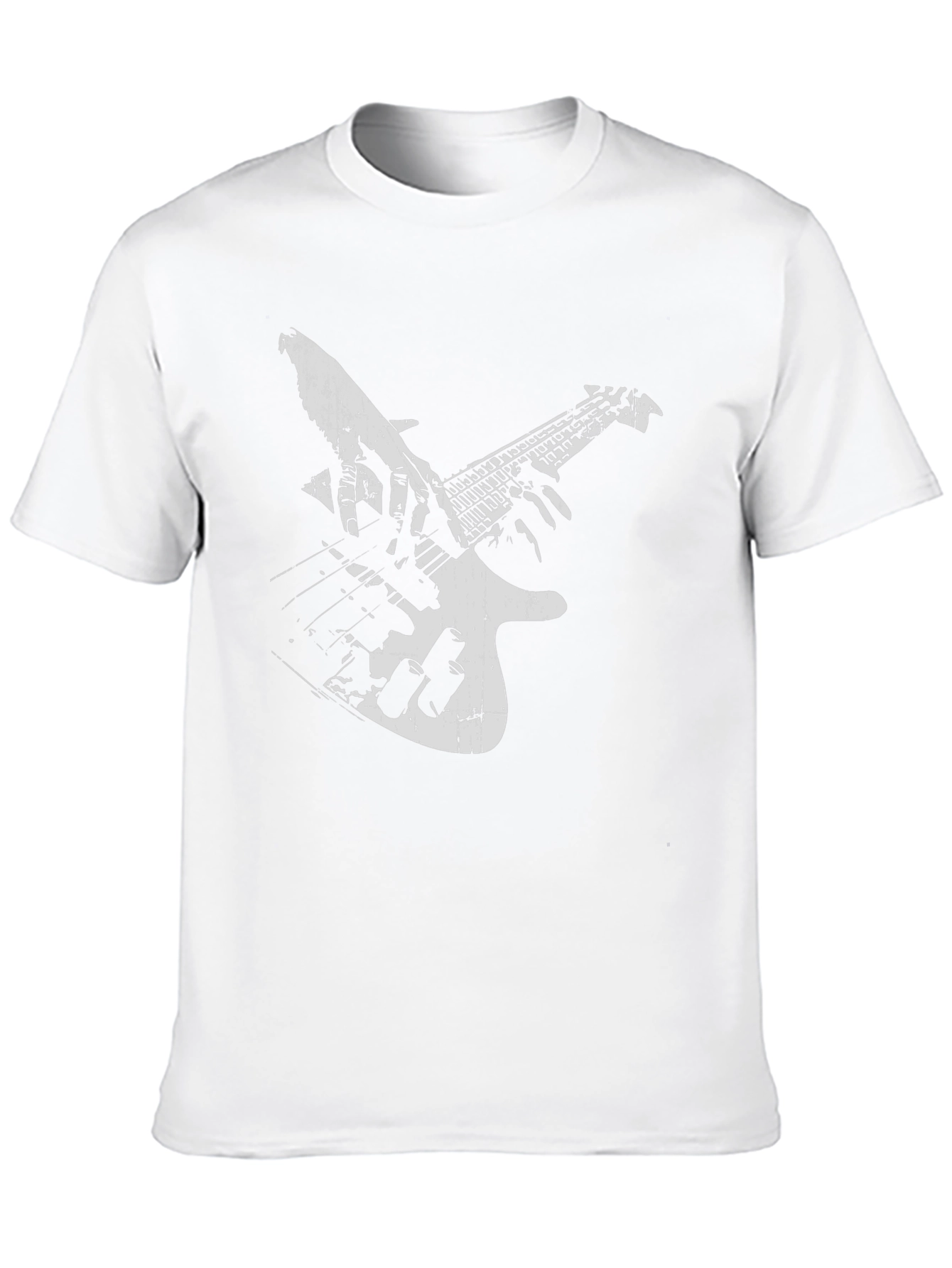 Guitar Player Graphic Tee - Black Cotton T-Shirt