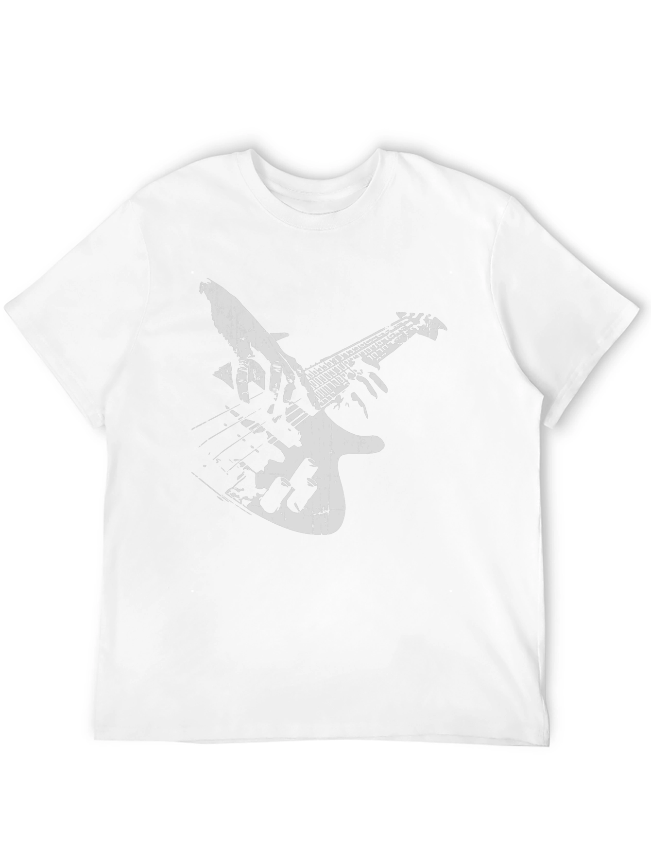 Guitar Player Graphic Tee - Black Cotton T-Shirt
