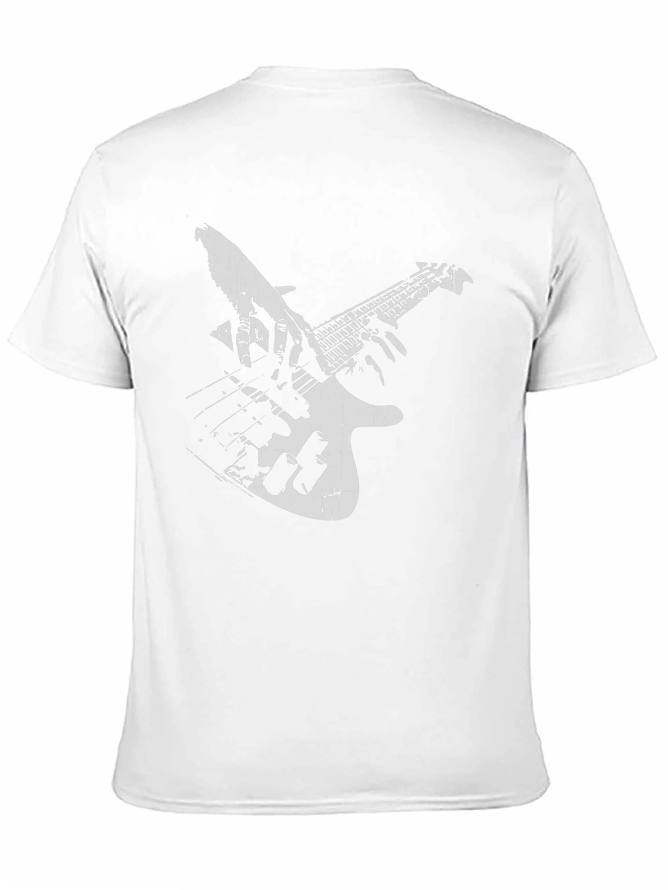 Guitar Player Graphic Tee - Black Cotton T-Shirt