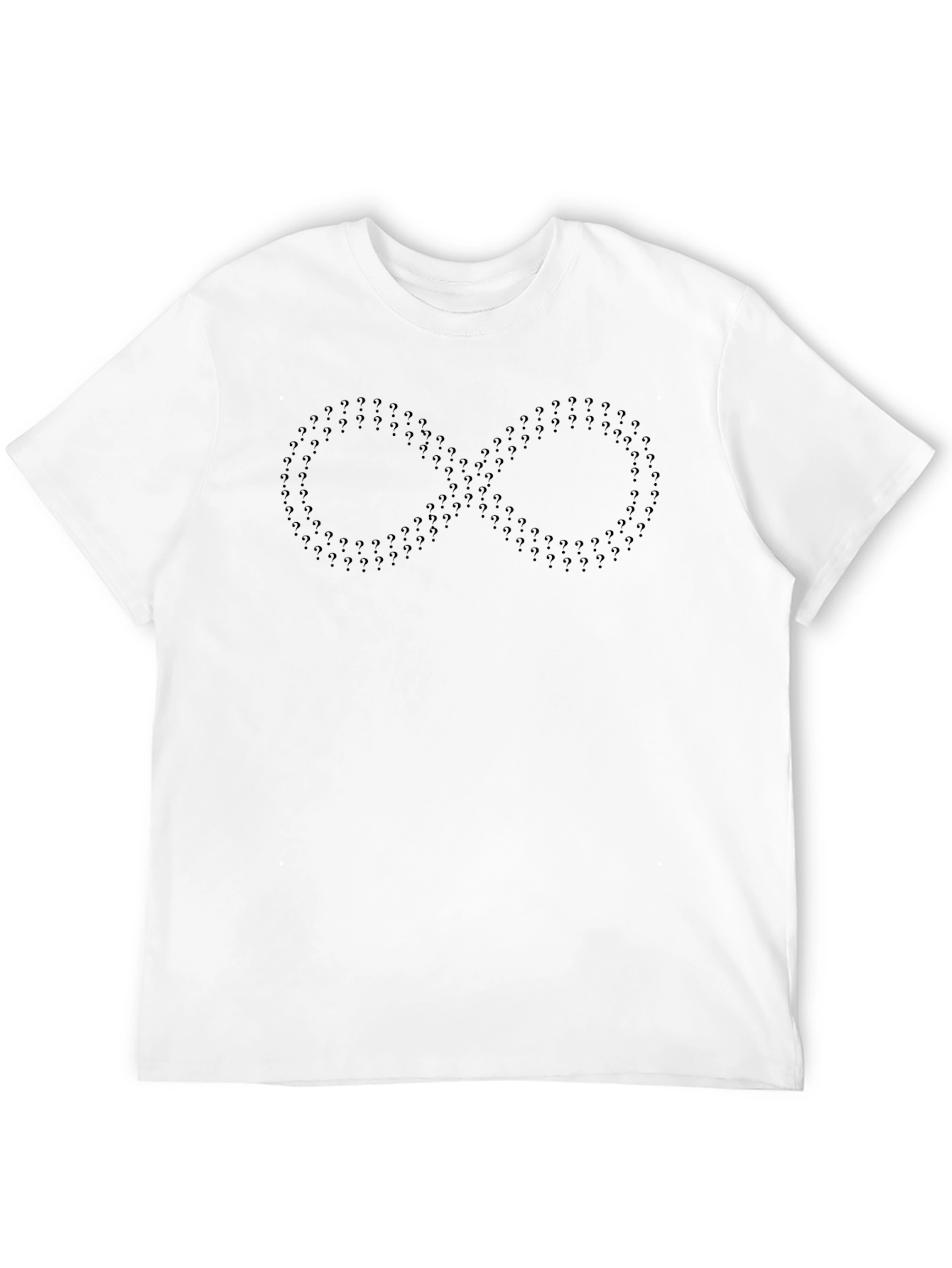 Question Mark Infinity Symbol Black T-Shirt