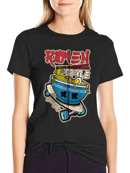 Ramen Skate T-Shirt - Edgy Japanese Style