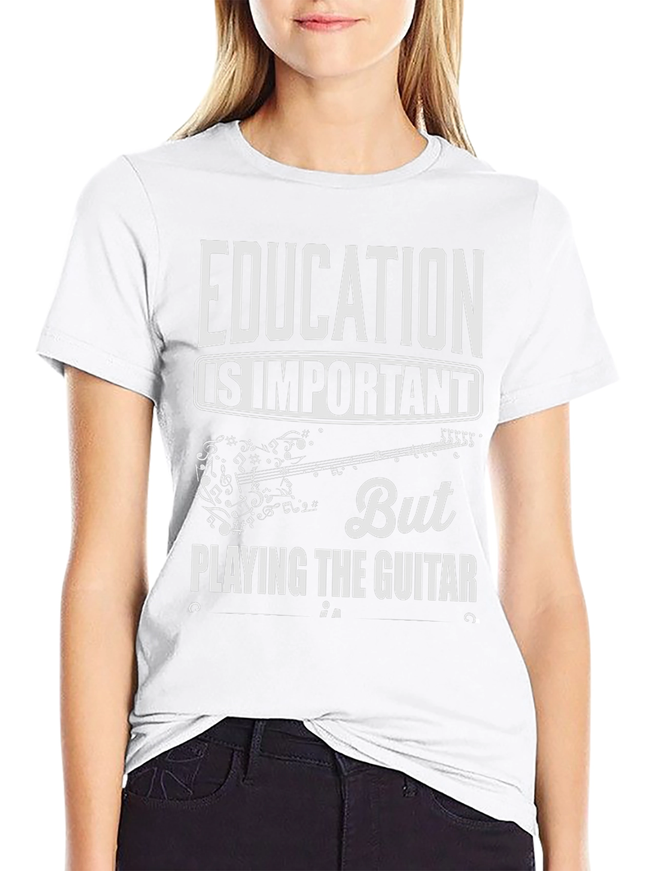 Education is Important But Guitar T-Shirt