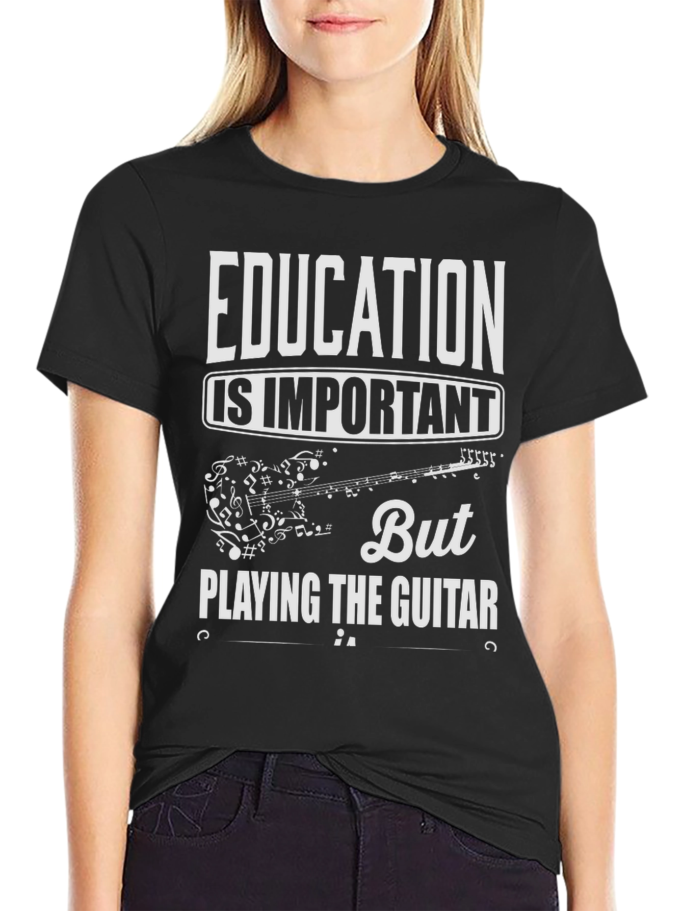 Education is Important But Guitar T-Shirt