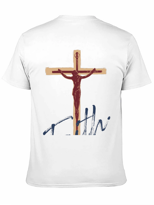 Crucifix Graphic T-Shirt - Religious Art Tee
