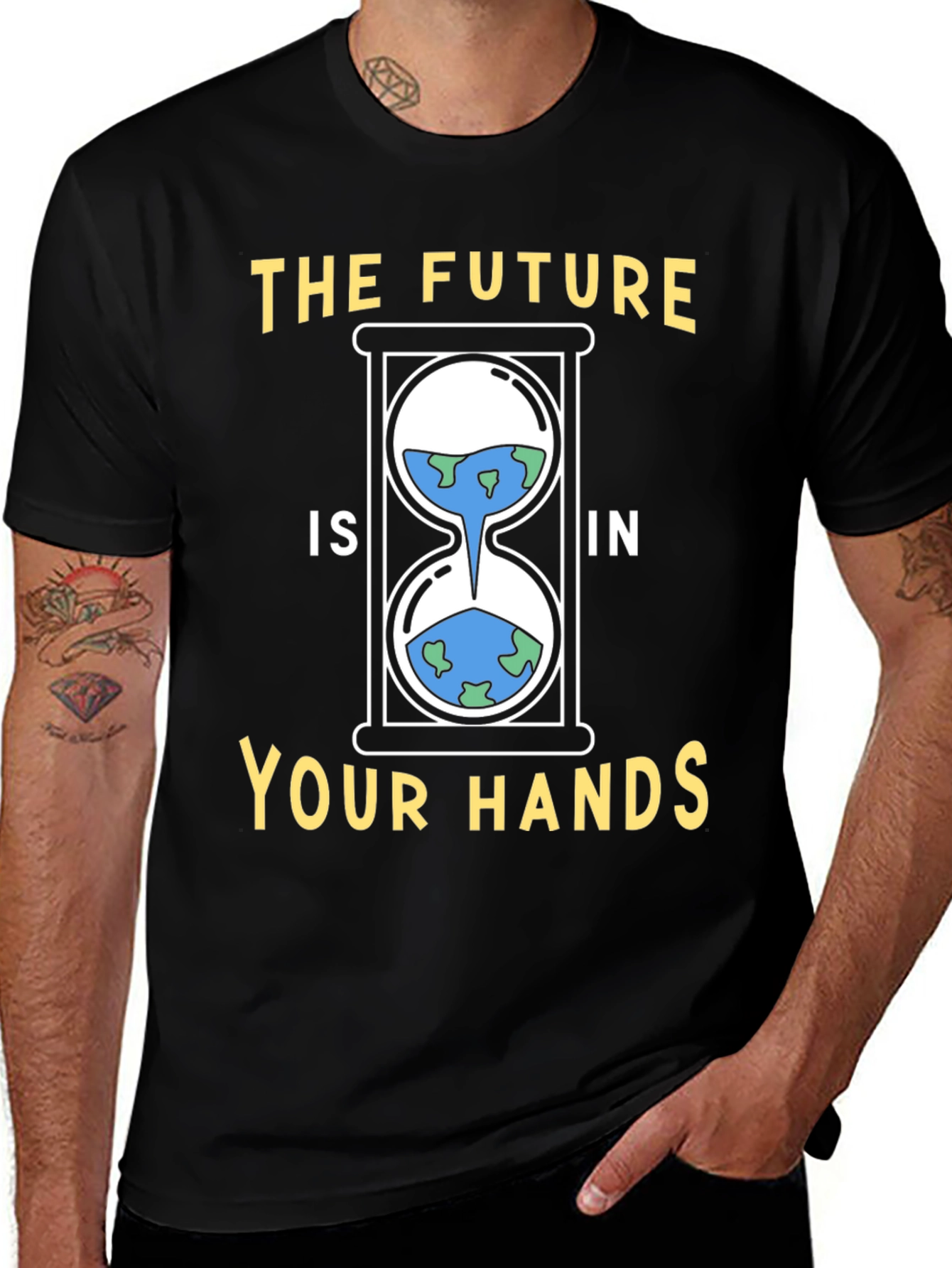 Earth Hourglass Graphic Tee - Save the Planet