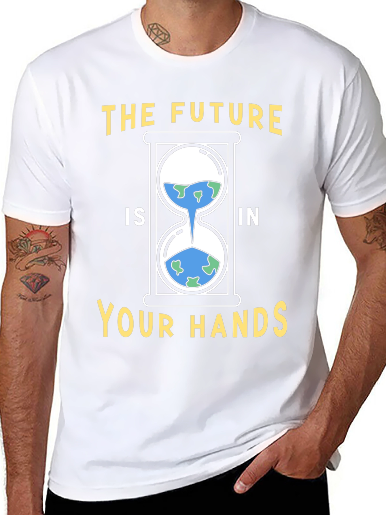 Earth Hourglass Graphic Tee - Save the Planet