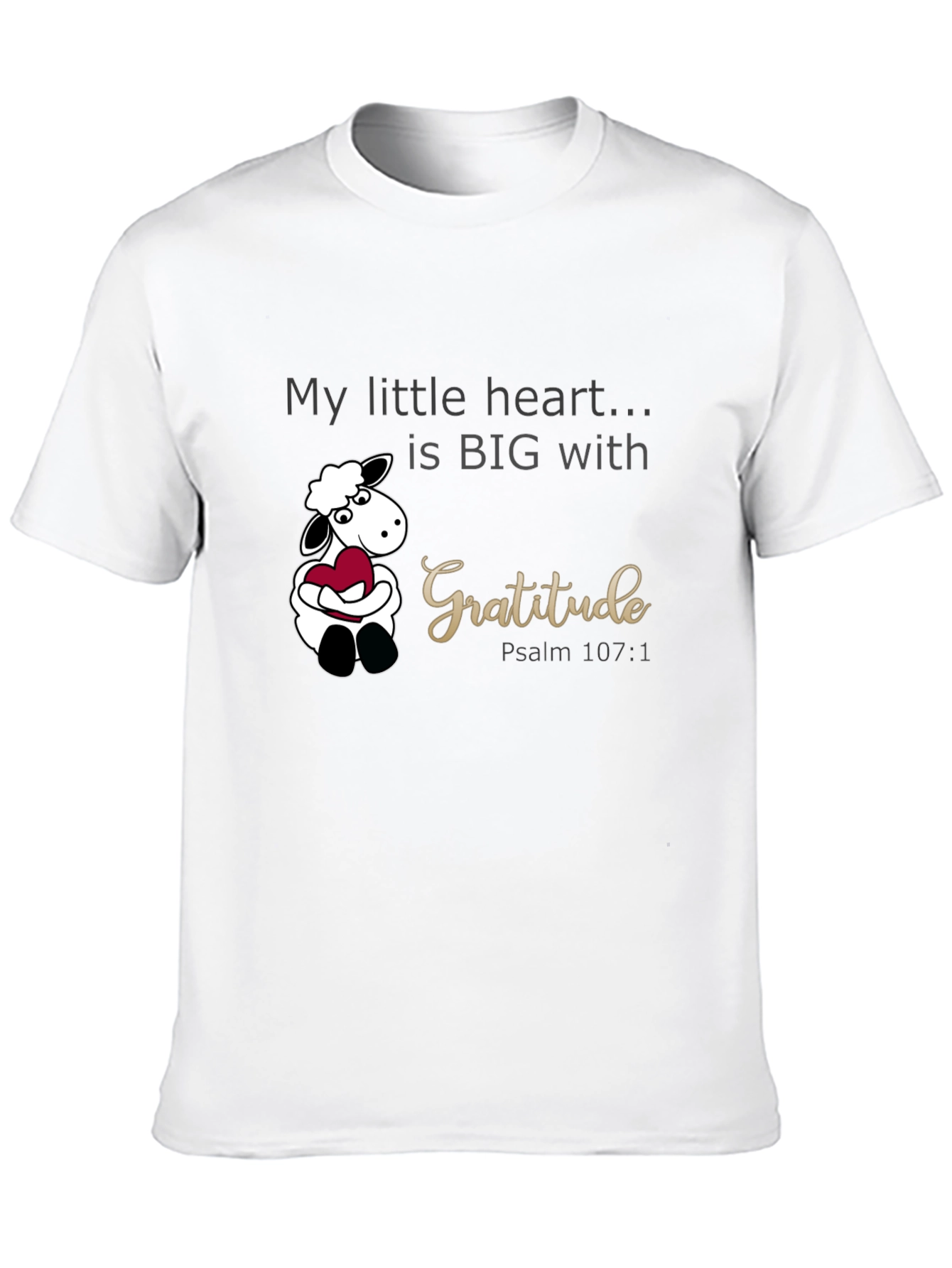 Gratitude Heart Sheep Graphic Tee