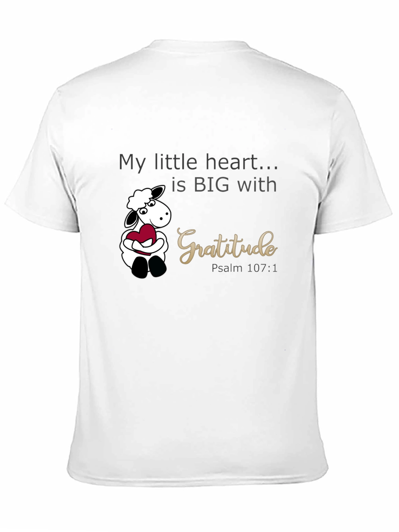 Gratitude Heart Sheep Graphic Tee
