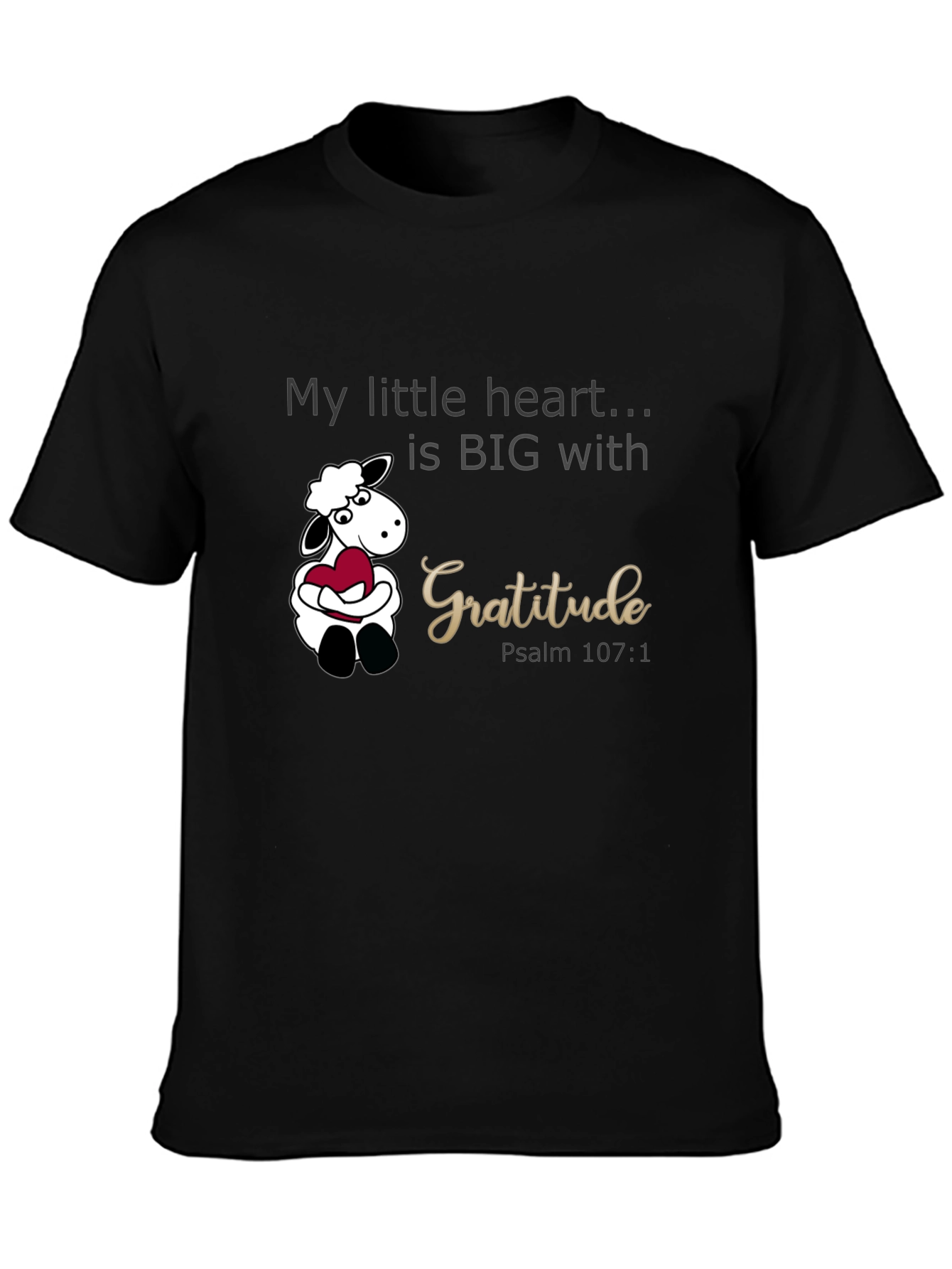 Gratitude Heart Sheep Graphic Tee