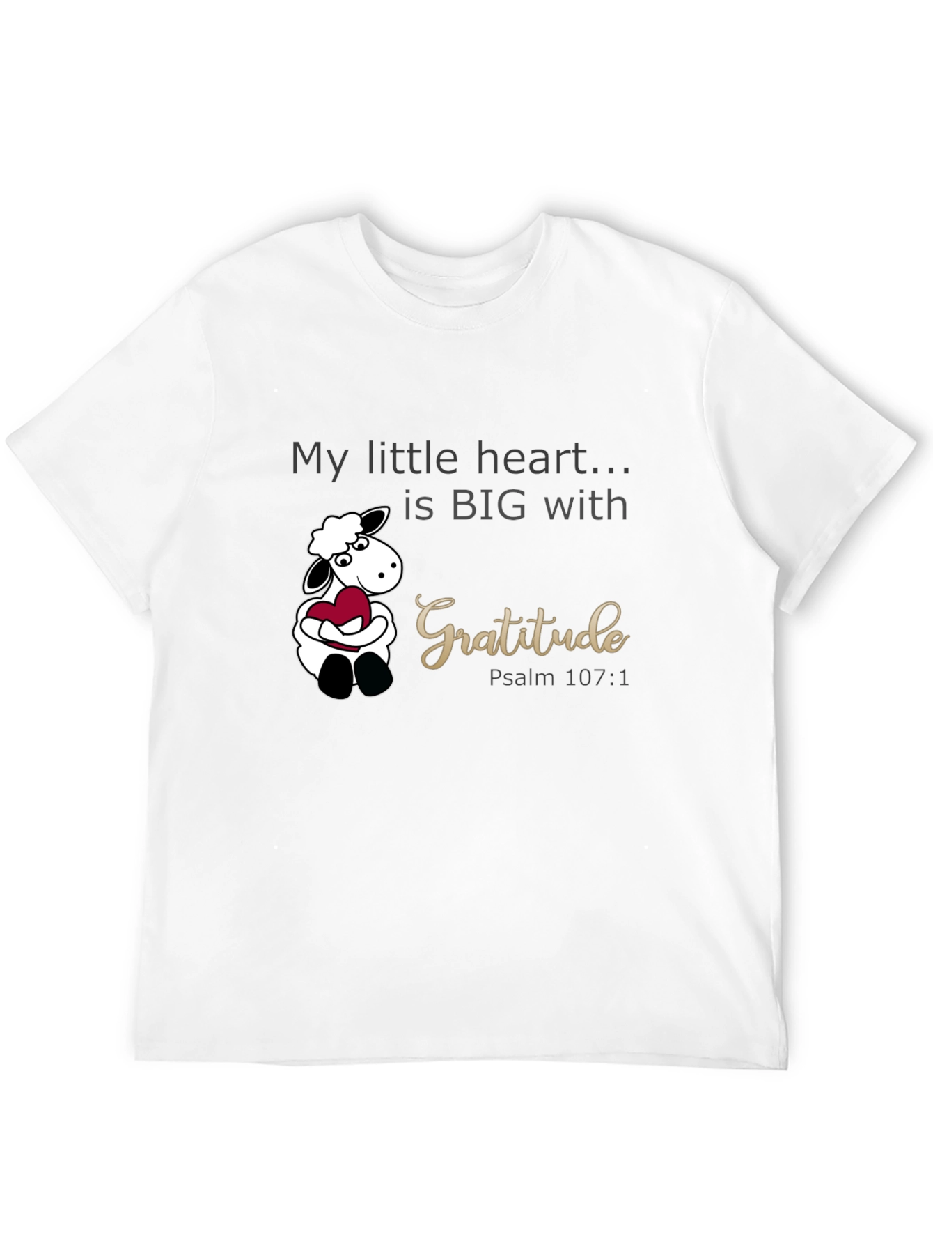 Gratitude Heart Sheep Graphic Tee