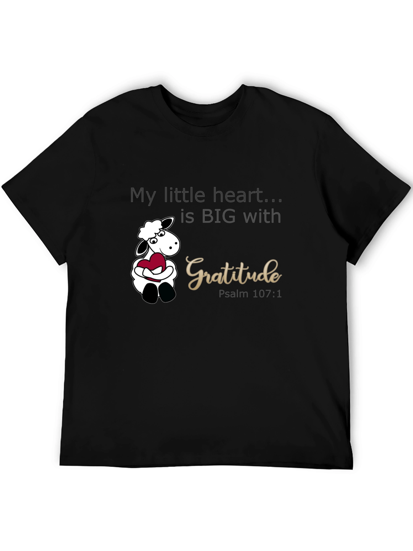Gratitude Heart Sheep Graphic Tee