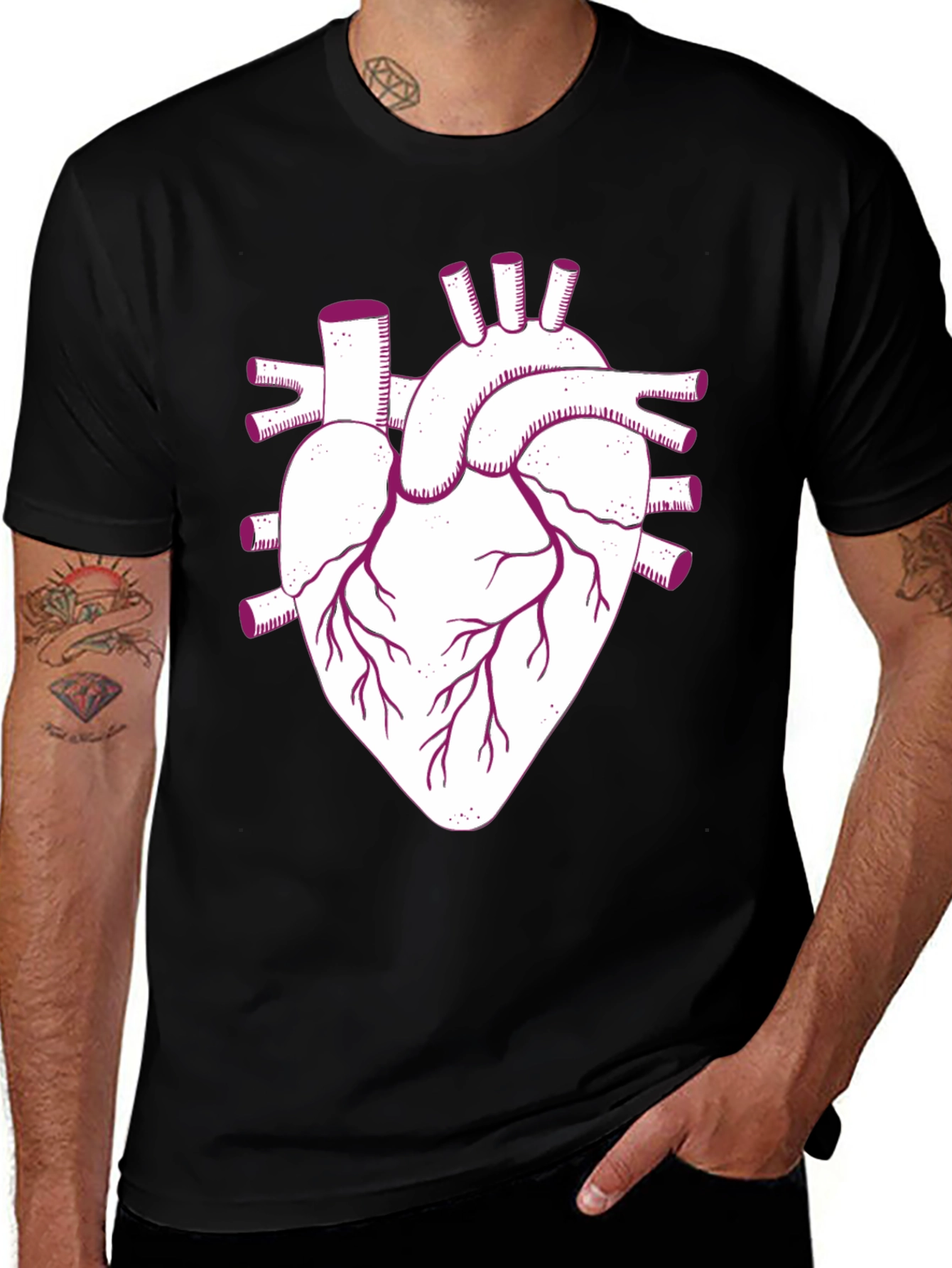 Anatomical Heart Graphic Tee - Unisex Cotton T-Shirt