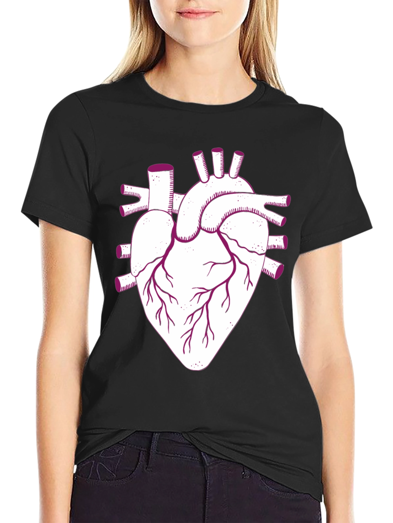 Anatomical Heart Graphic Tee - Unisex Cotton T-Shirt