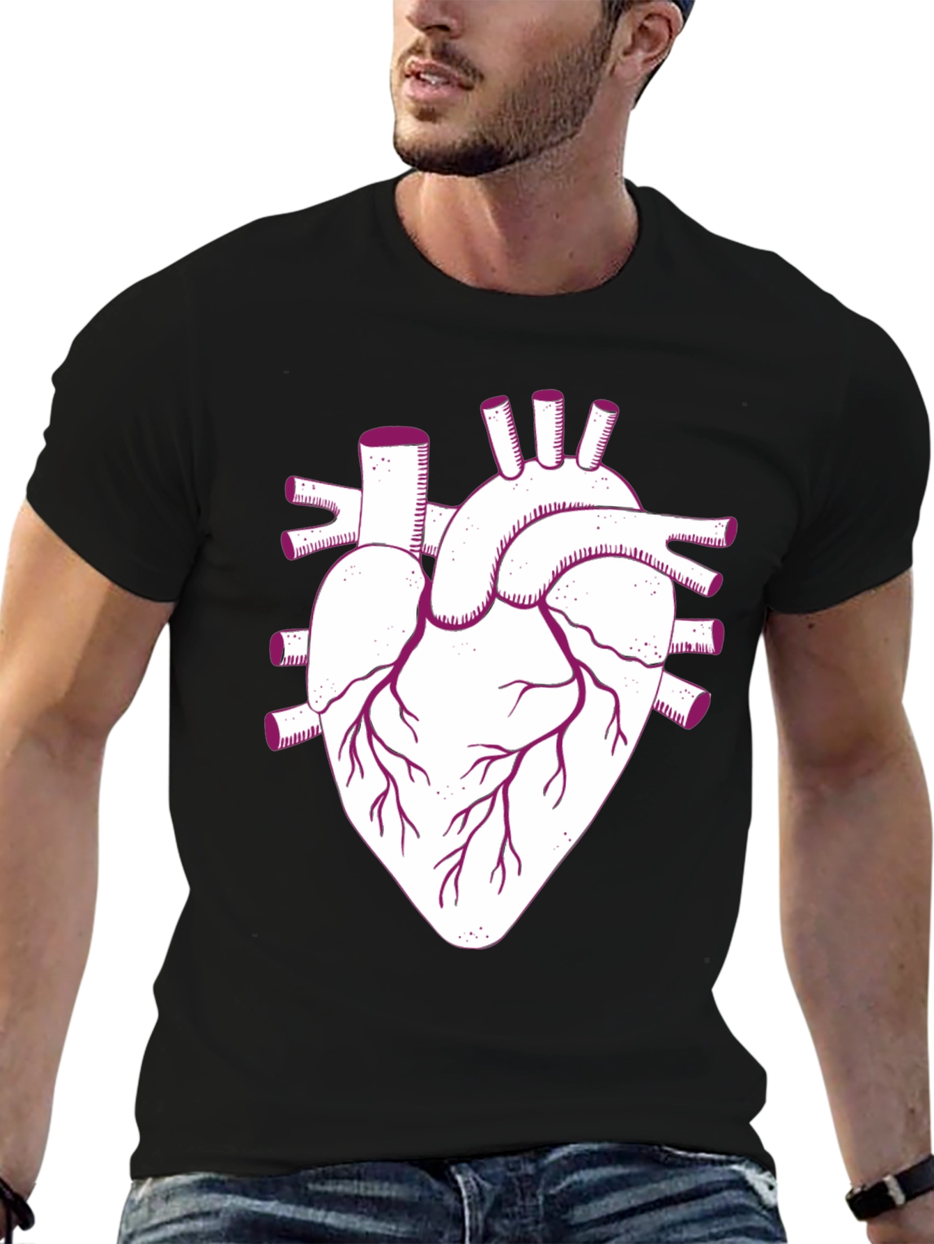 Anatomical Heart Graphic Tee - Unisex Cotton T-Shirt
