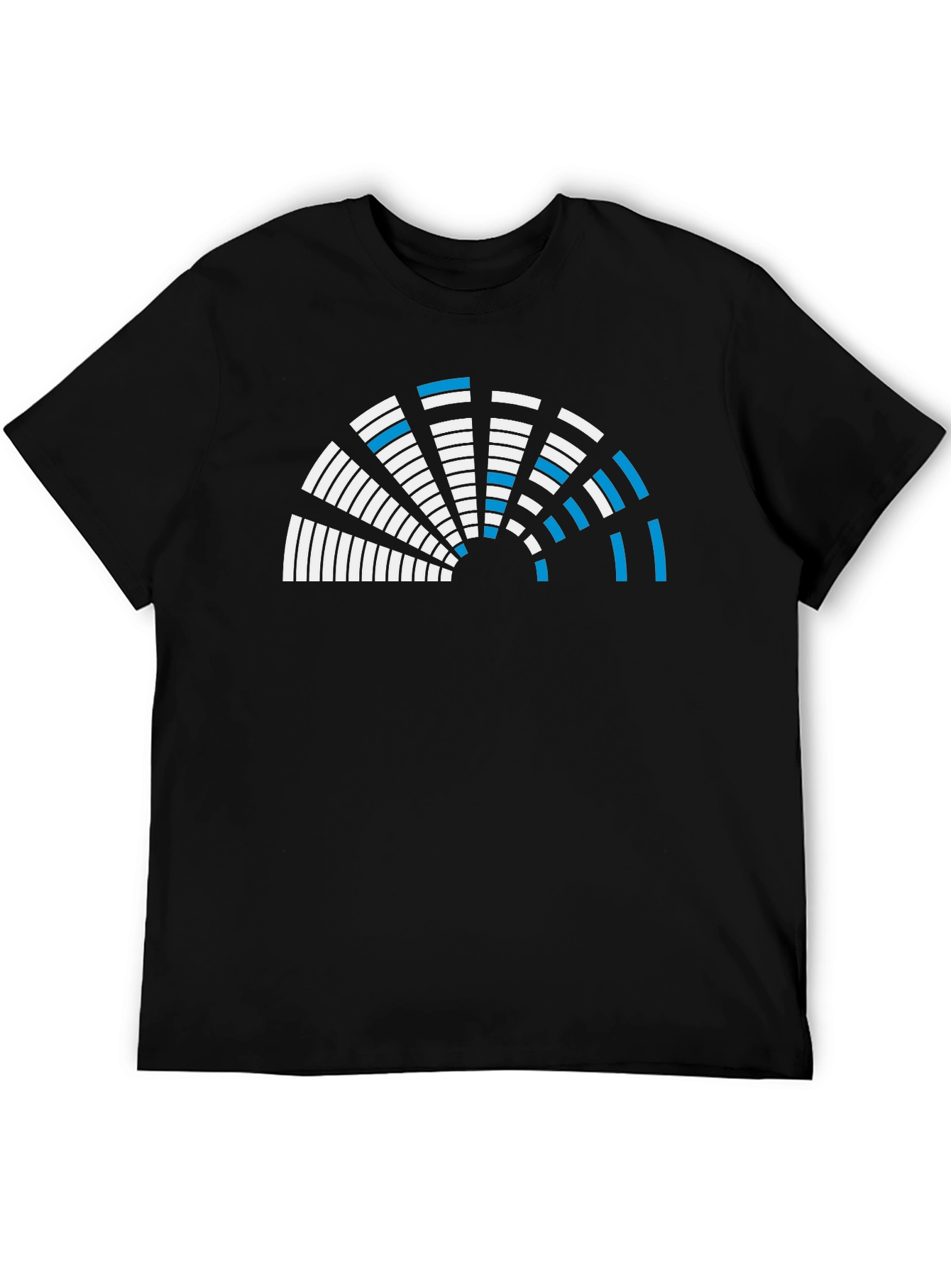Abstract Graphic Tee - Black Crew Neck Shirt