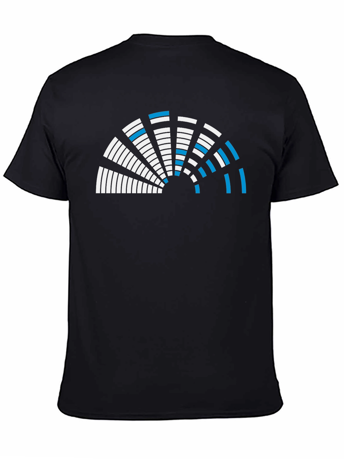Abstract Graphic Tee - Black Crew Neck Shirt