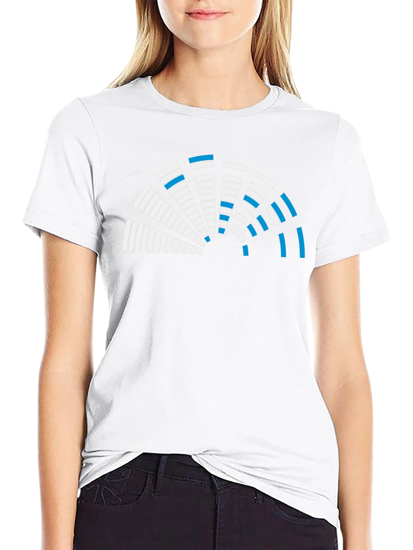 Abstract Graphic Tee - Black Crew Neck Shirt