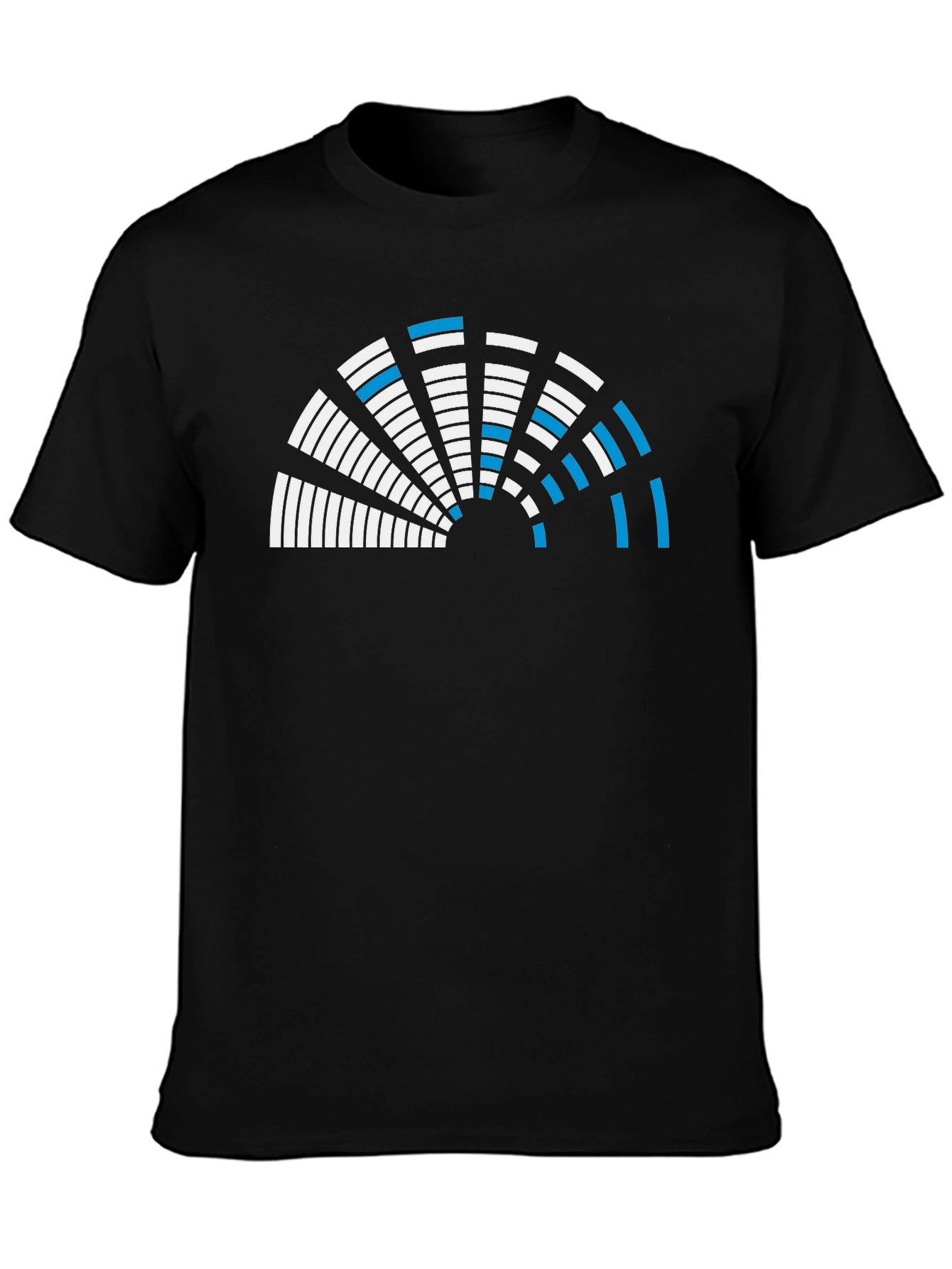 Abstract Graphic Tee - Black Crew Neck Shirt