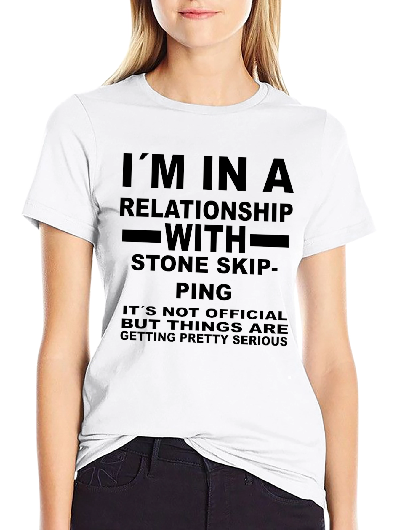 Stone Skipping Relationship T-Shirt Funny