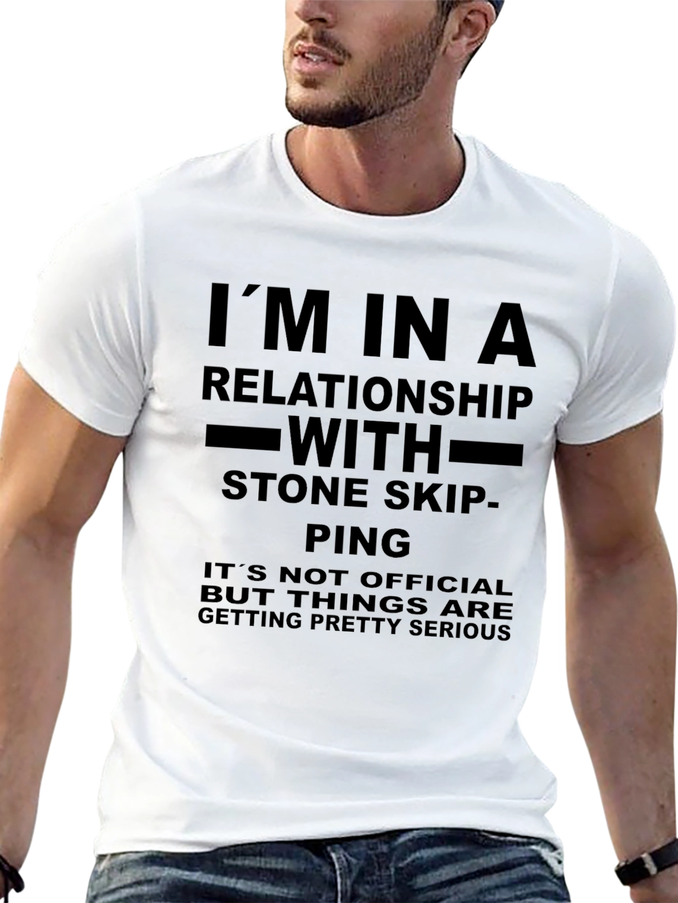 Stone Skipping Relationship T-Shirt Funny