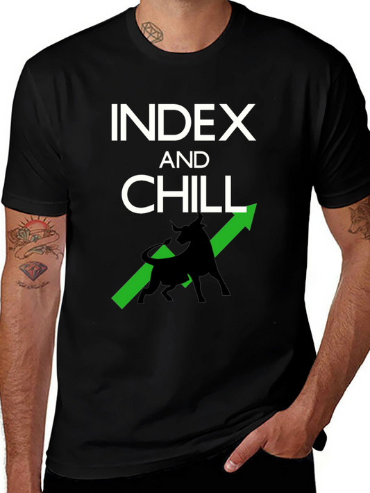 Index and Chill Graphic Tee - Stock Market Bull T-Shirt