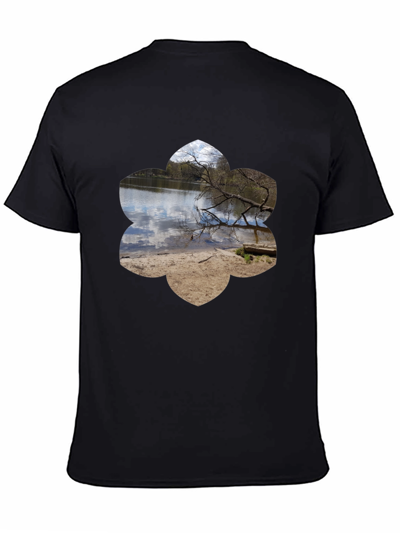 Nature Scene Graphic Tee - Black