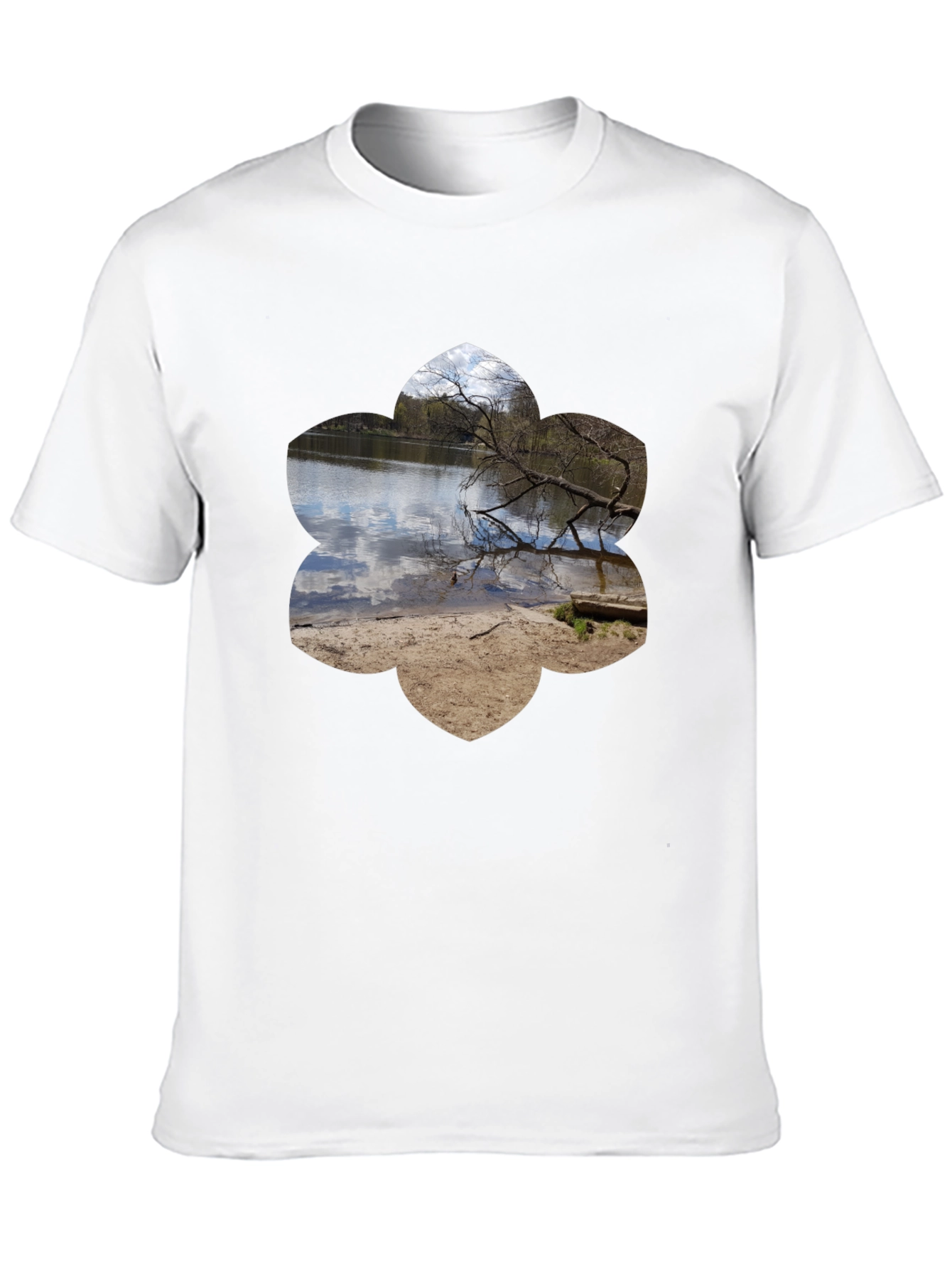 Nature Scene Graphic Tee - Black