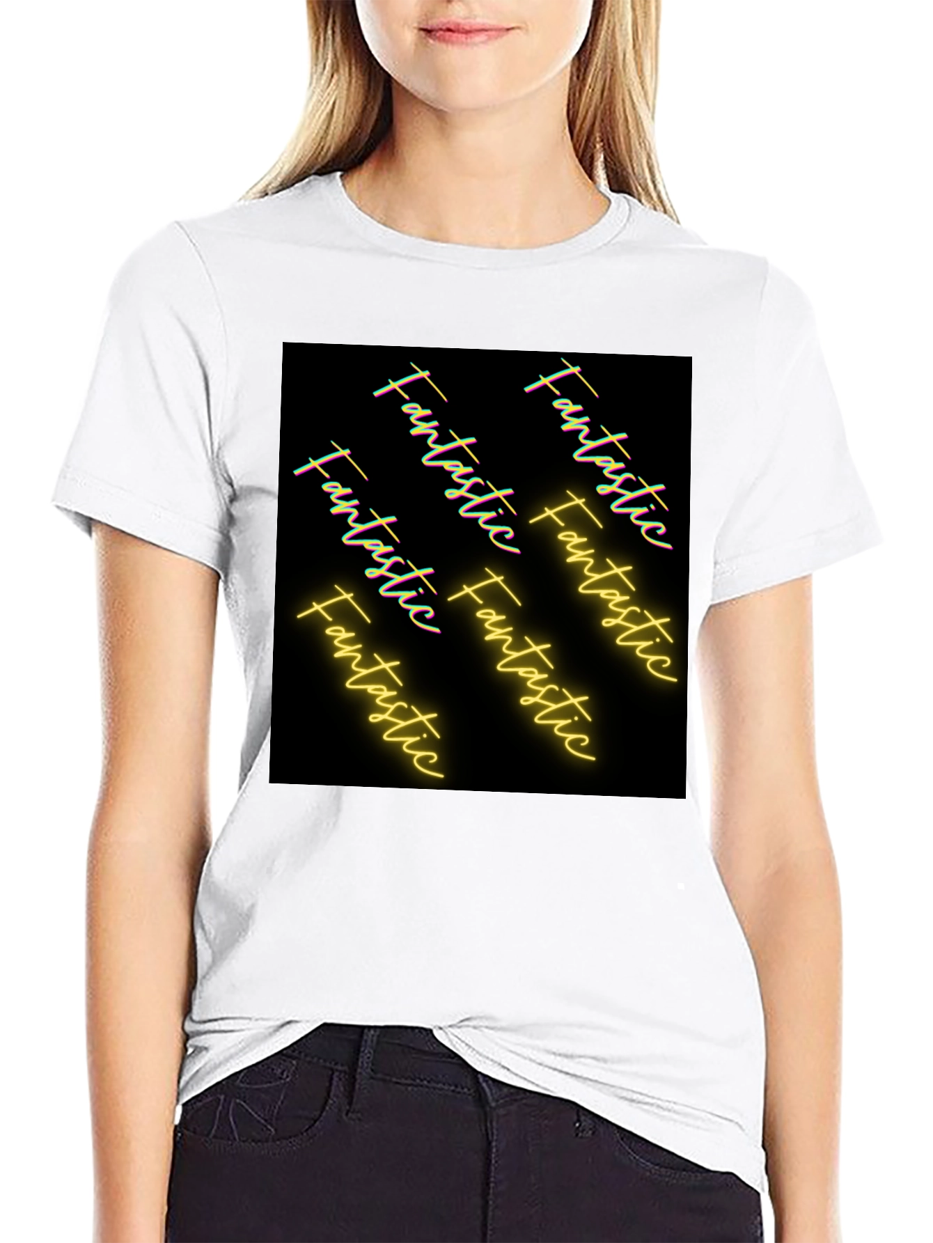 Fantastic Graphic Tee - Black Cotton Casual