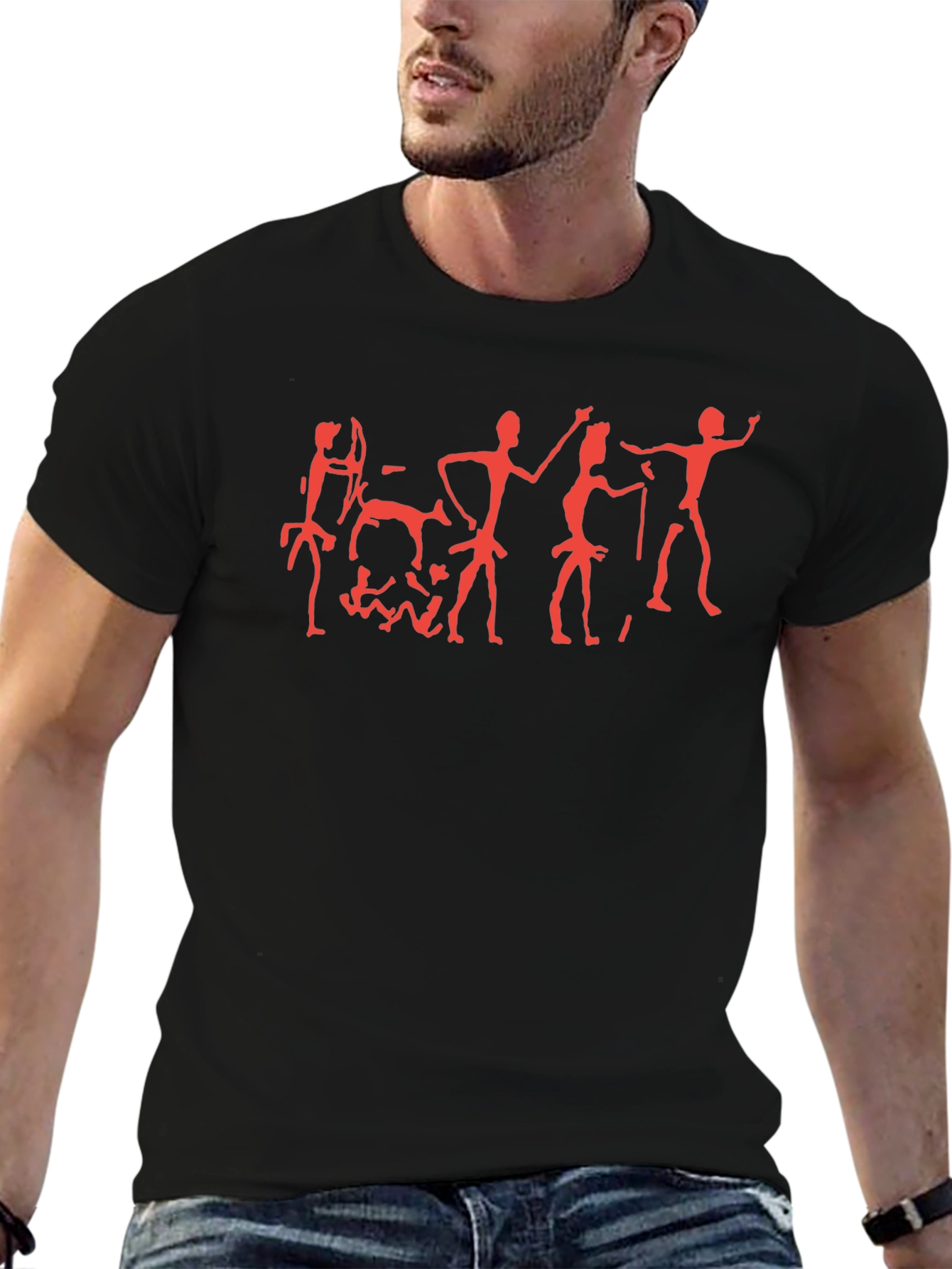 Cave Painting T-Shirt - Black