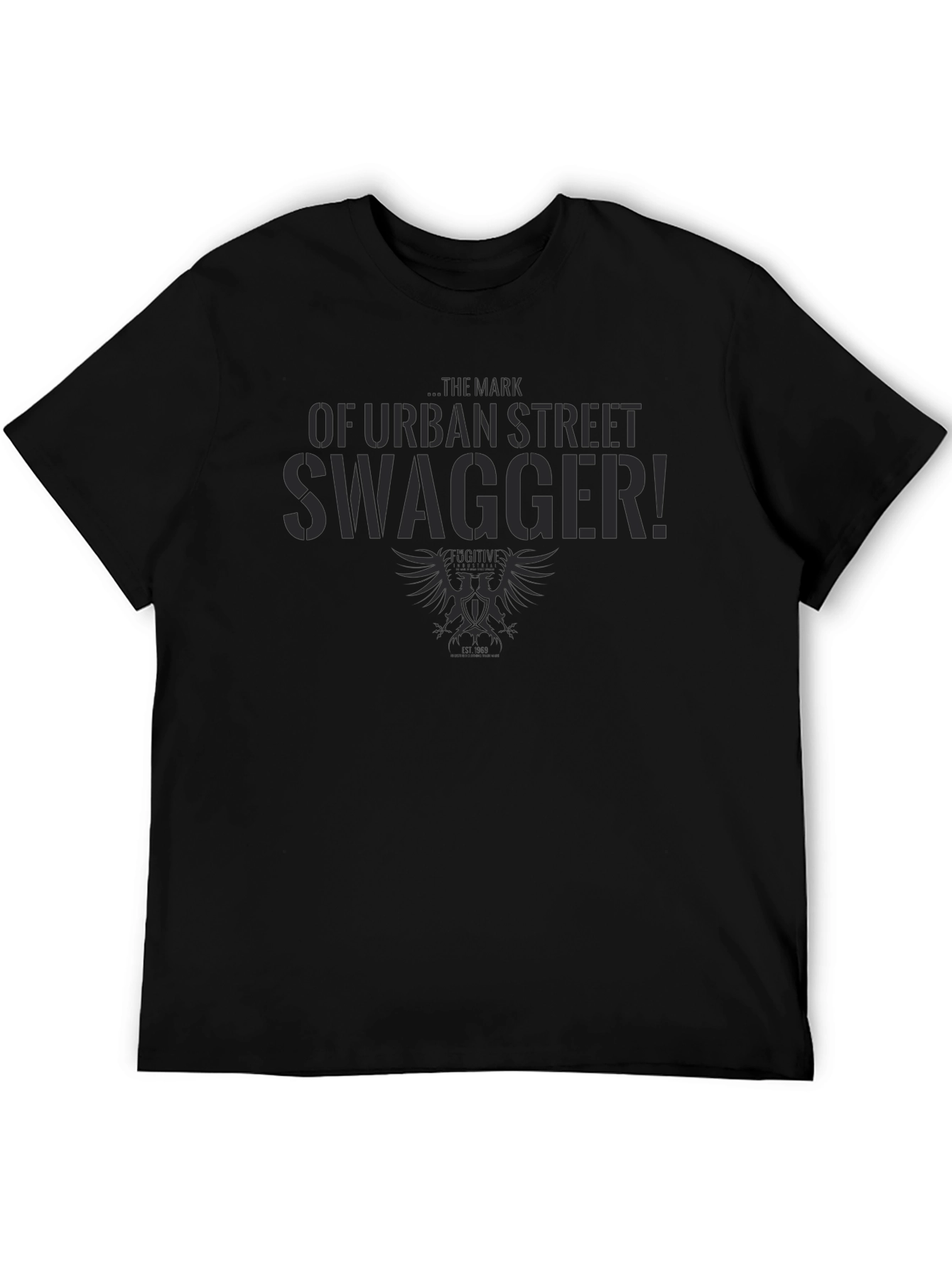 Urban Street Swagger Graphic Tee - Black