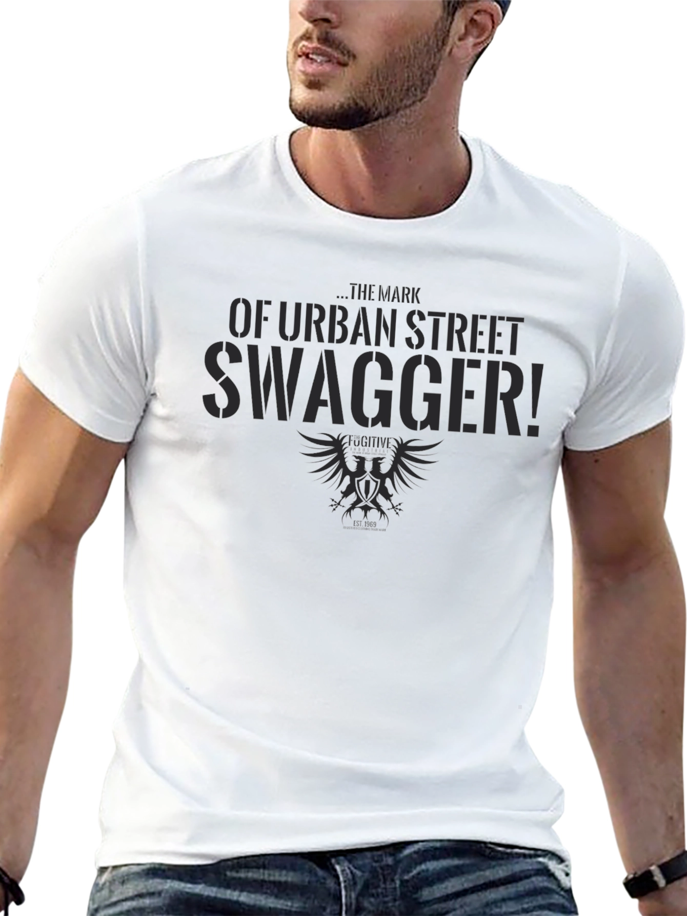 Urban Street Swagger Graphic Tee - Black