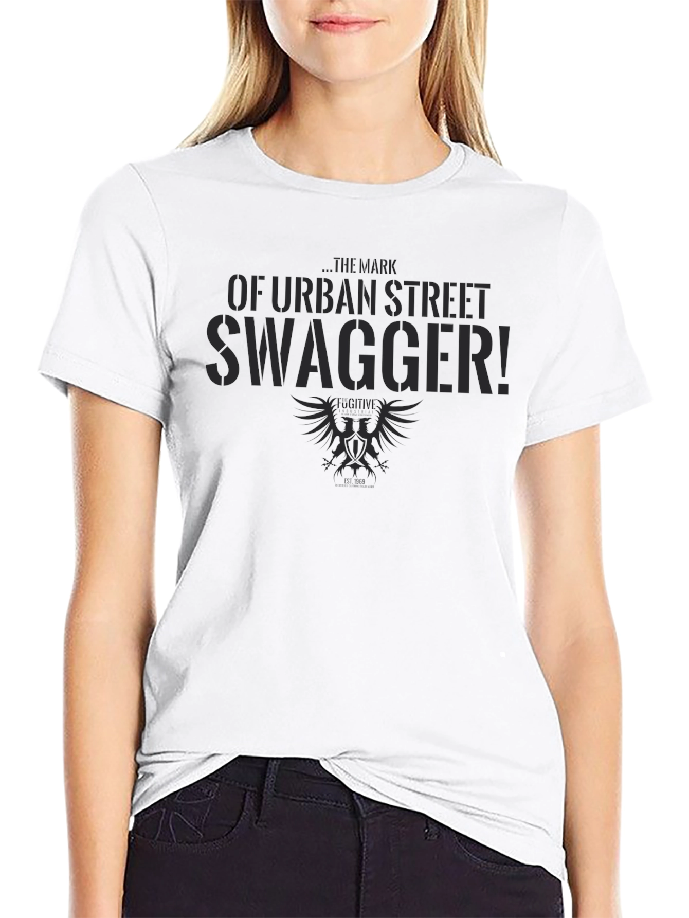 Urban Street Swagger Graphic Tee - Black