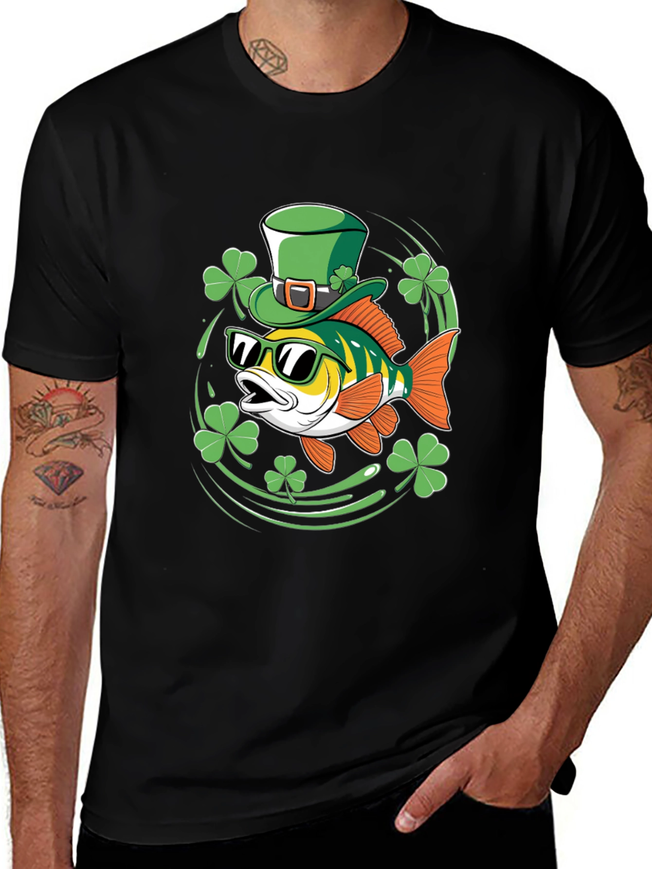 St. Patricks Day Fish Graphic Tee