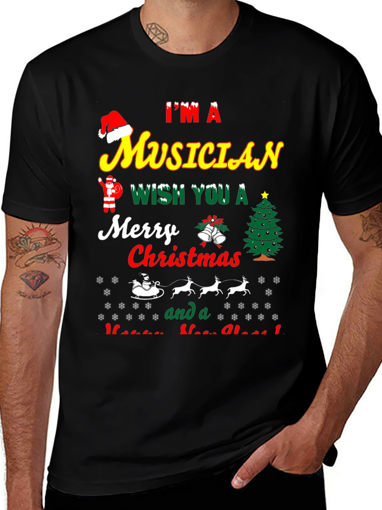 Im a Musician Merry Christmas T-Shirt