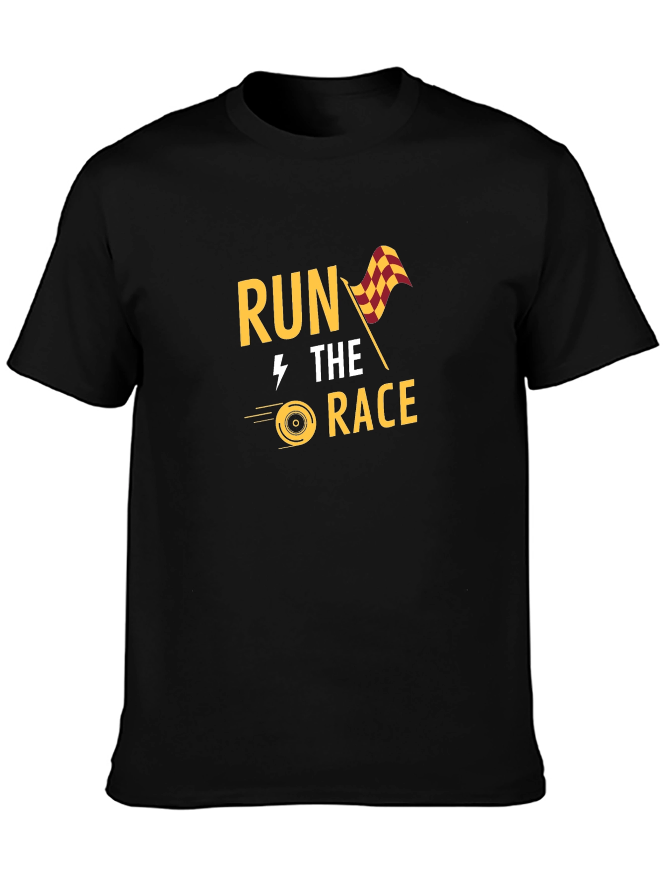 Run the Race Graphic Tee - Black