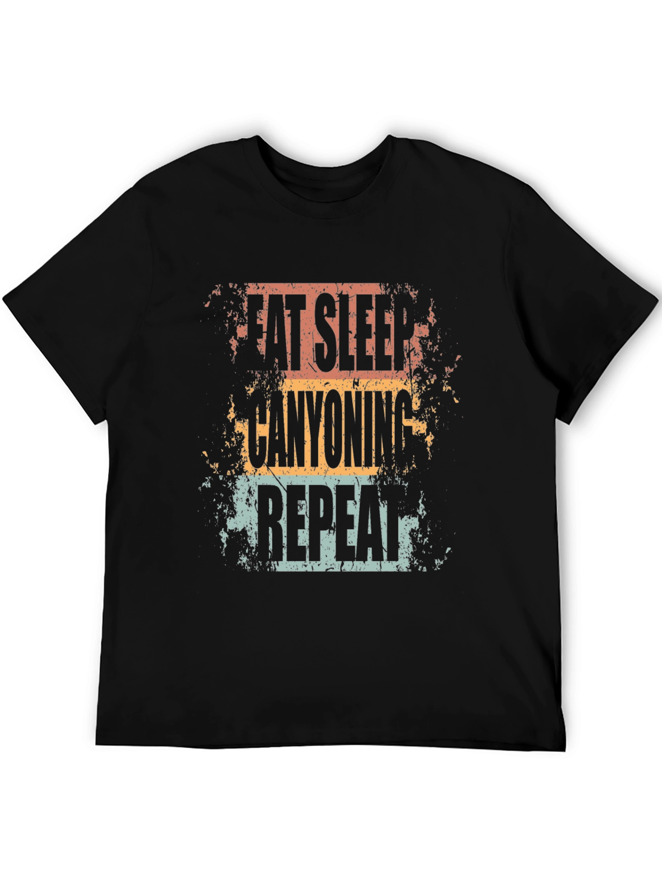 Eat Sleep Canyoning Repeat Black T-Shirt